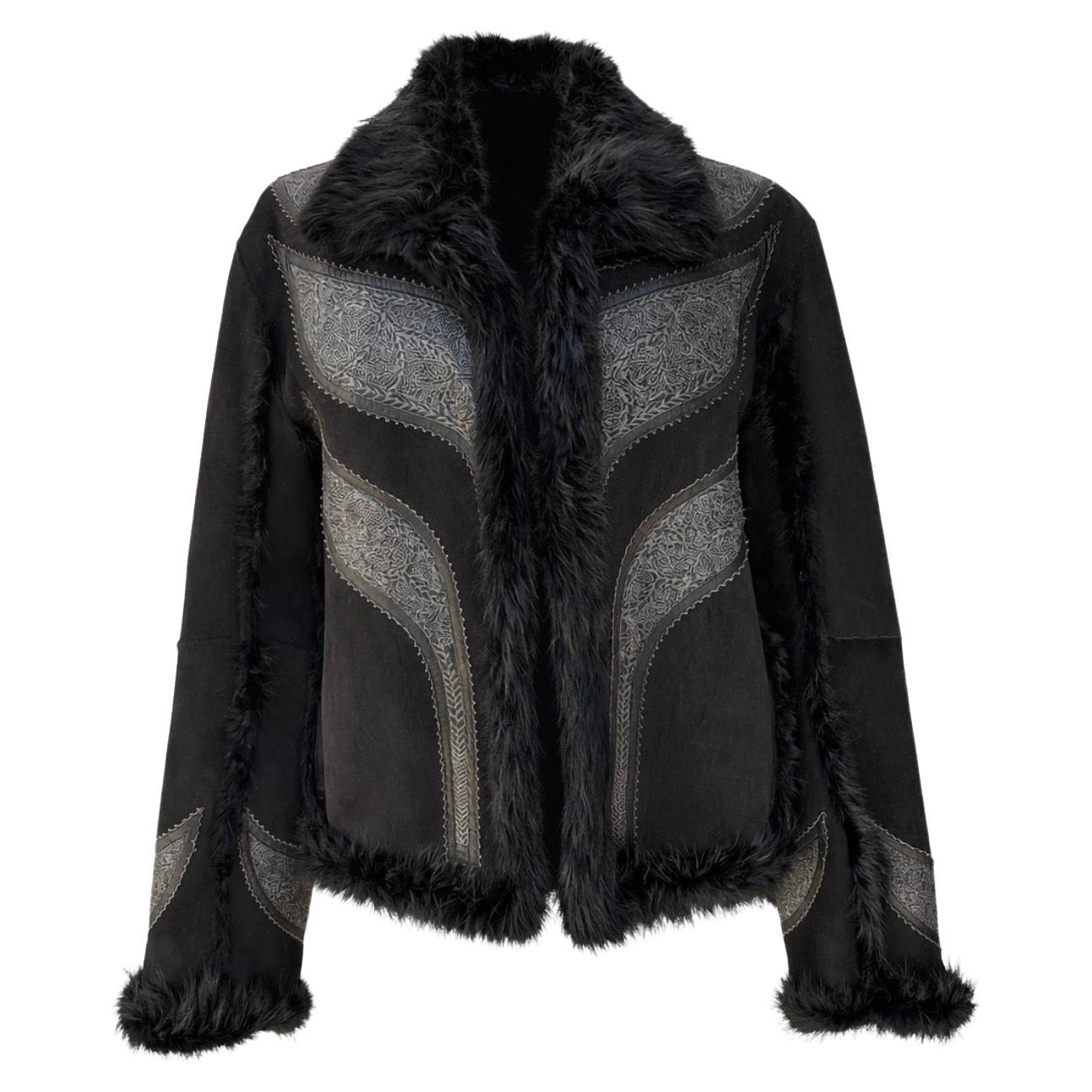 Roberto Cavalli Reversible Beaver Shearling Fur Jacket with