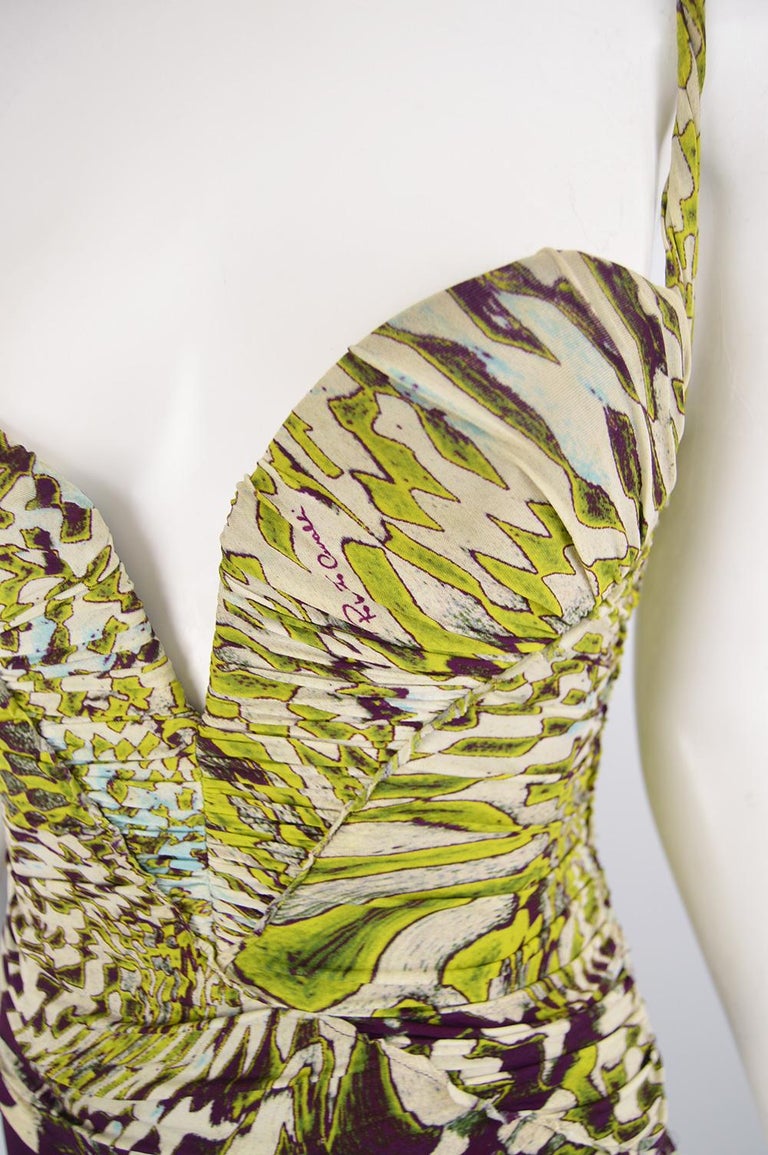 Roberto Cavalli Floral Boned Corset Gown