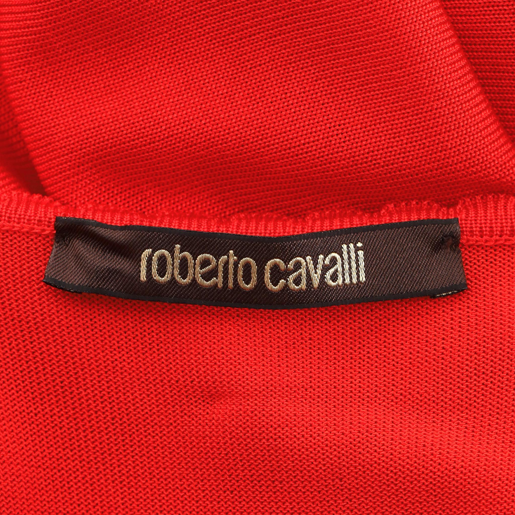 Donna Roberto Cavalli - Vestito lungo con volant e abbellito in vendita