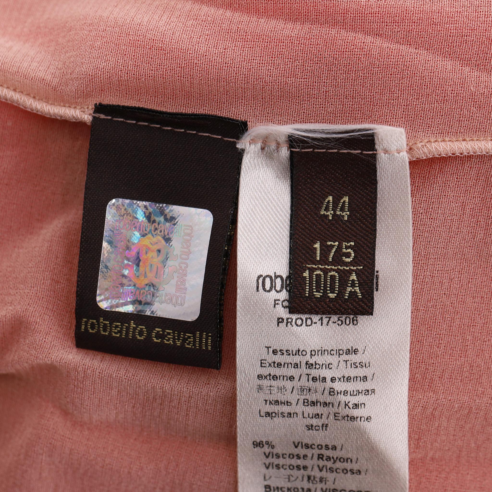 Roberto Cavalli - Vestito lungo con volant e abbellito in vendita 1