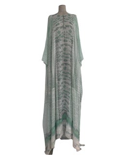 Caftan de défilé/éditorial Roberto Cavalli S/S 2014 imprimé serpent en soie