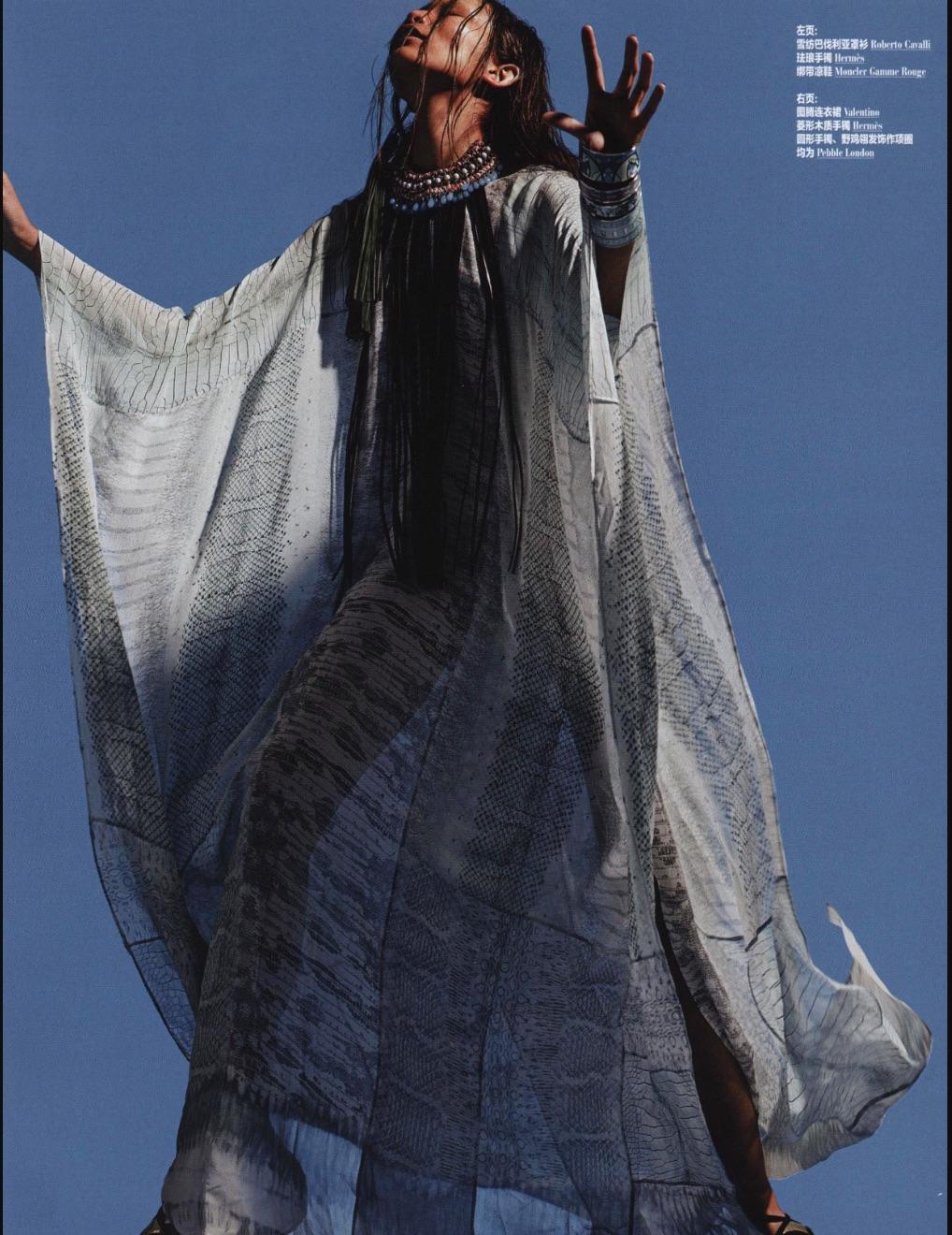 Women's Roberto Cavalli Runway/Editorial Caftan S/S 2014 Silk Snake Print Caftan 