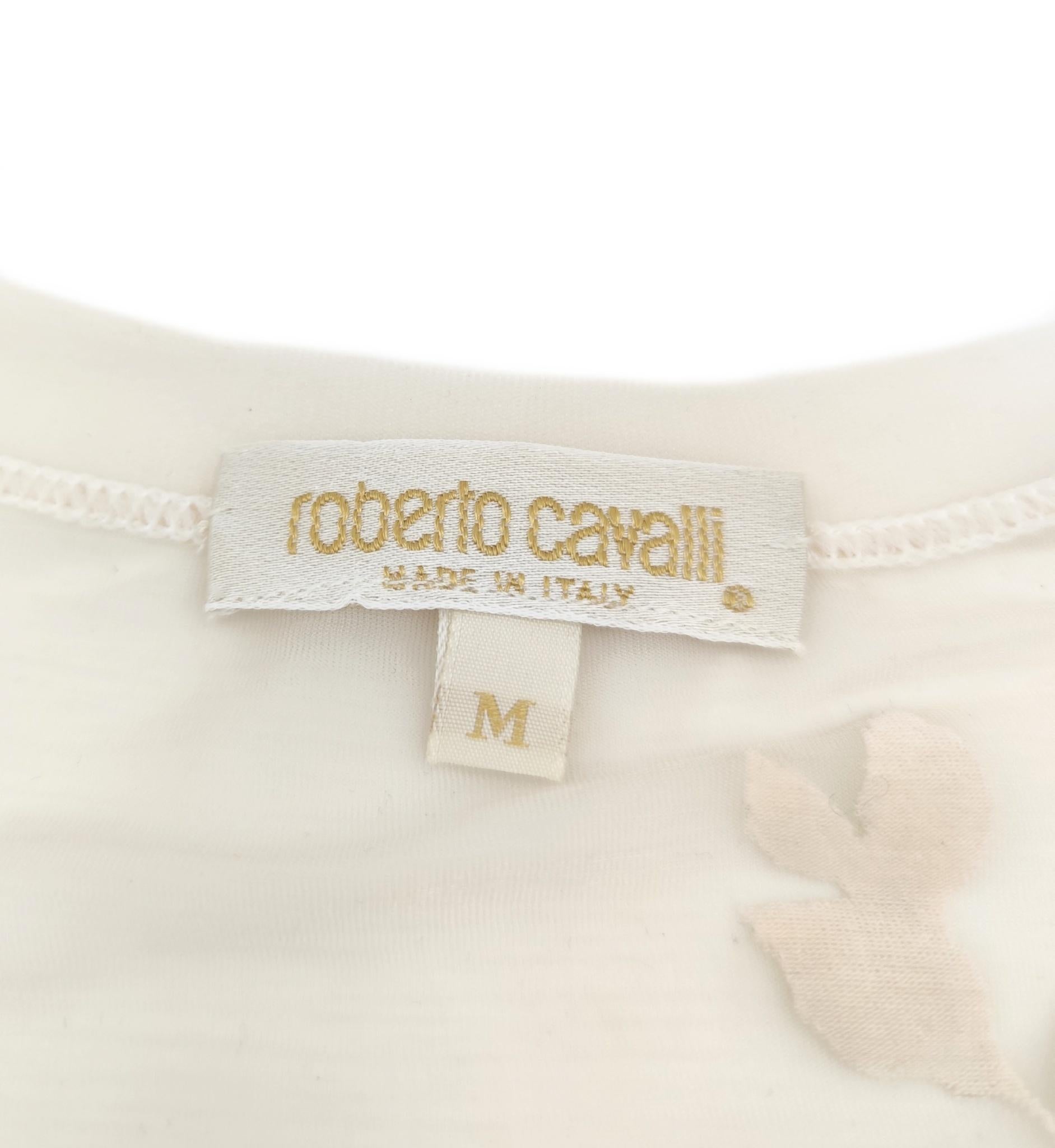Roberto Cavalli S/S 1998 rosa Netzoberteil mit Blumendruck im Angebot 12