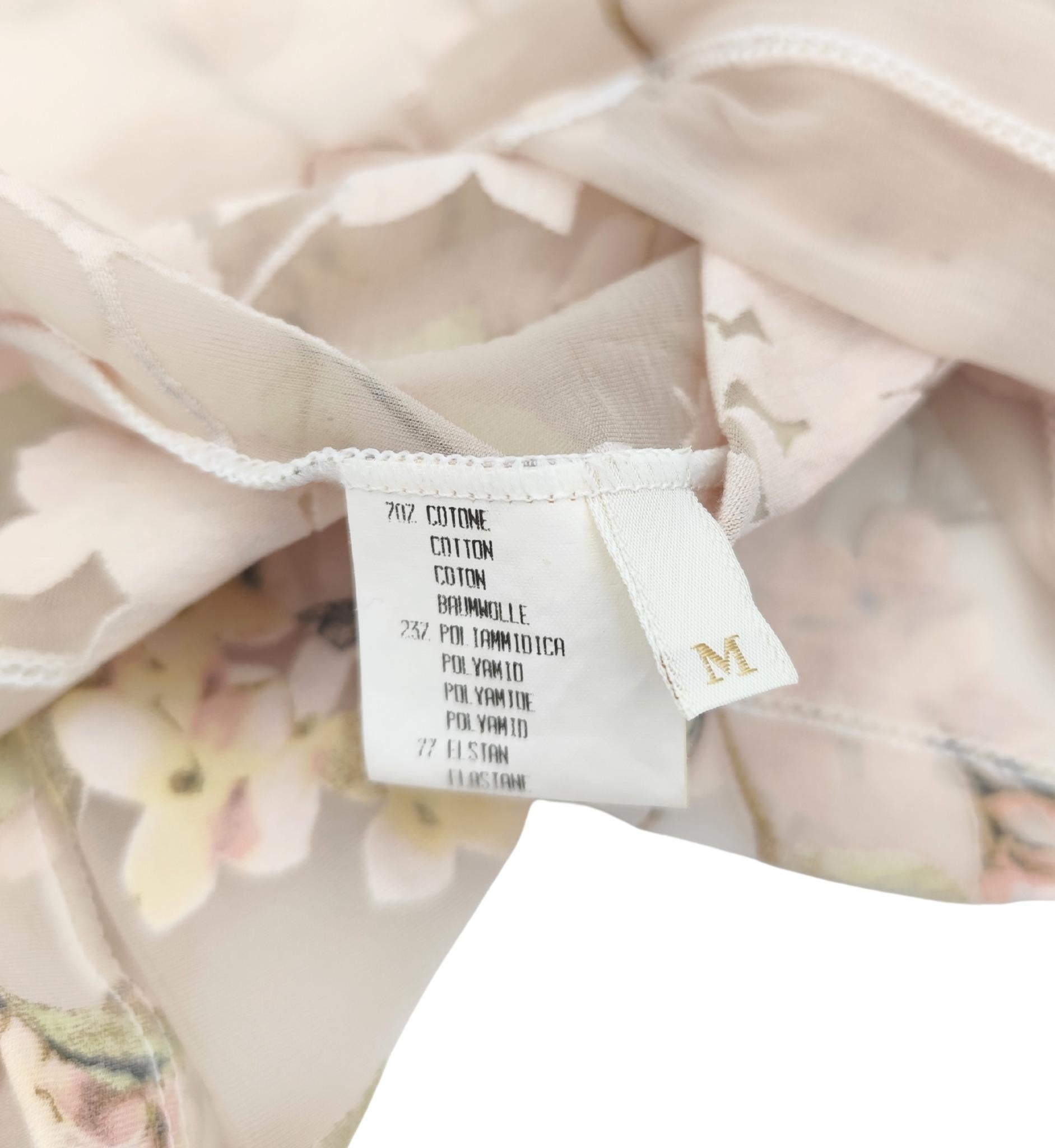 Roberto Cavalli S/S 1998 rosa Netzoberteil mit Blumendruck im Angebot 13