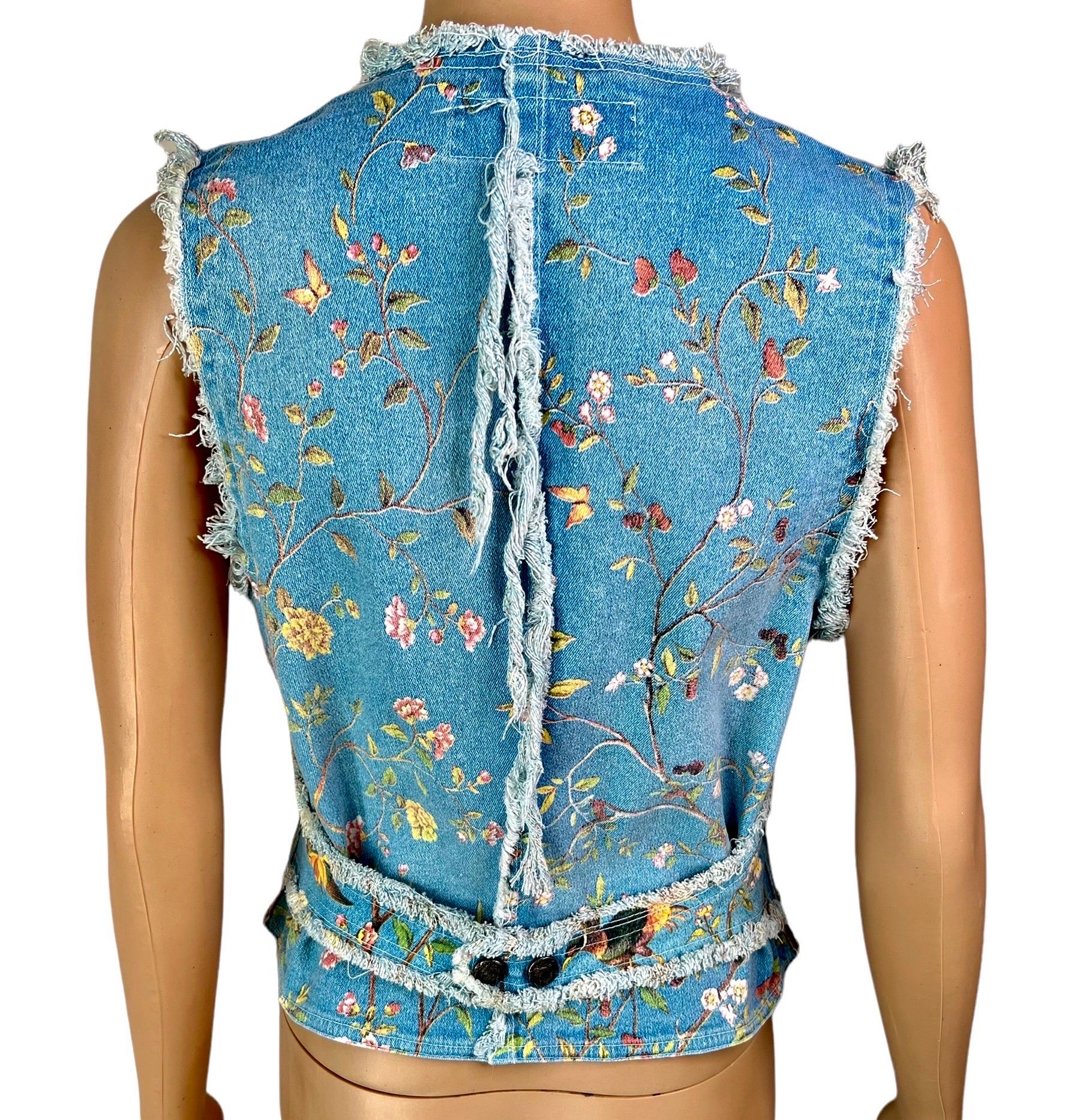vintage floral vest