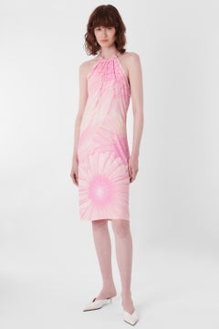 Roberto Cavalli S/S 2000 Halter Neck Flower Print Dress