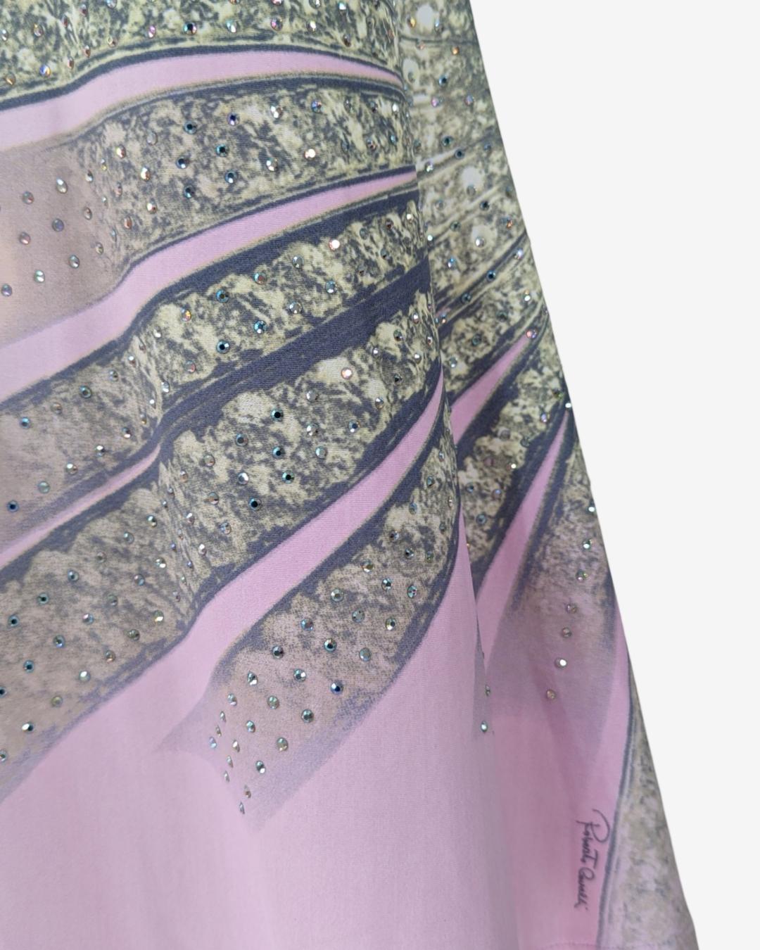 Roberto Cavalli S/S 2000 Iconic Print Bodycon Maxi Dress For Sale 6