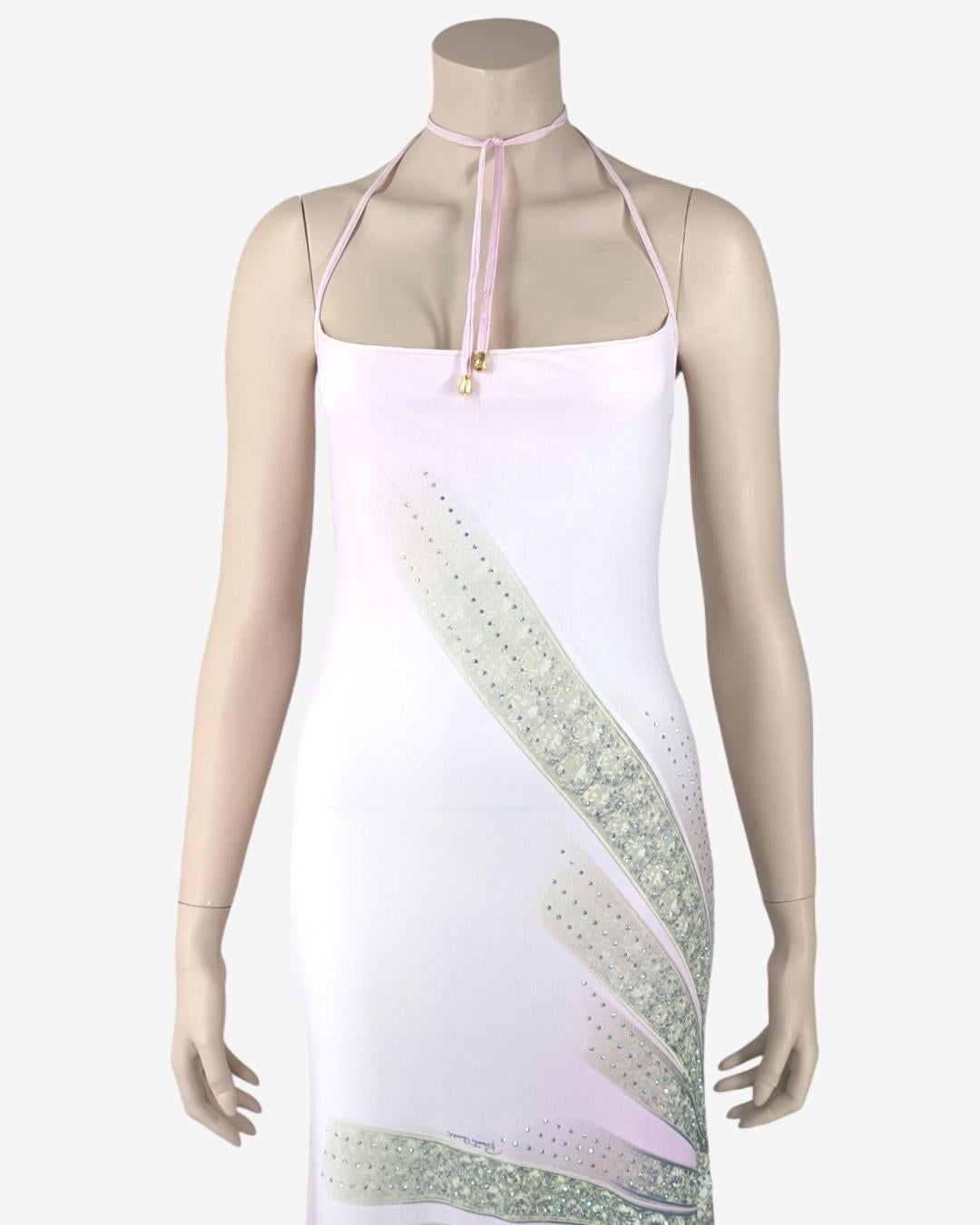 Roberto Cavalli S/S 2000 Iconic Print Bodycon Maxi Dress For Sale 7