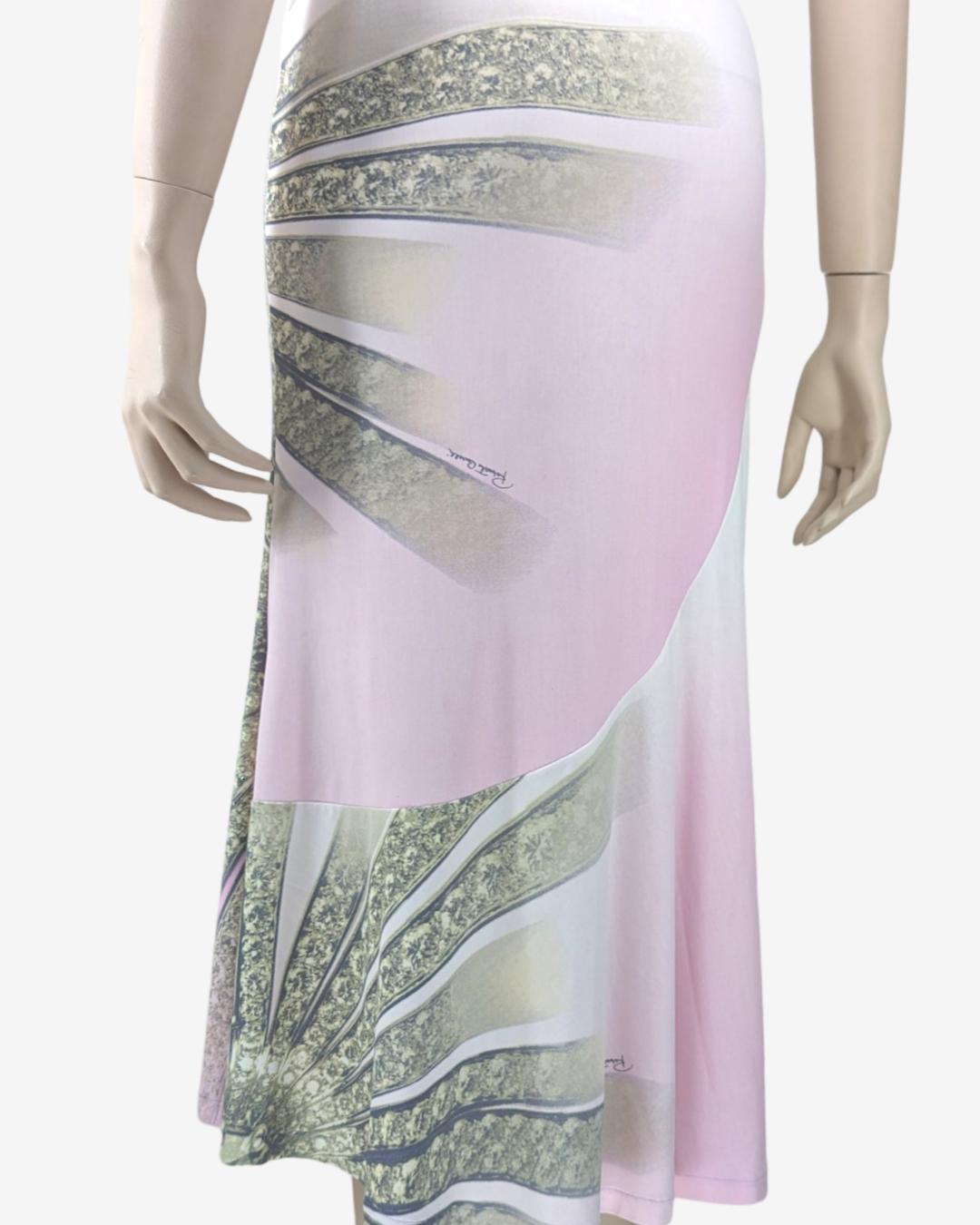 Roberto Cavalli S/S 2000 Iconic Print Bodycon Maxi Dress For Sale 12