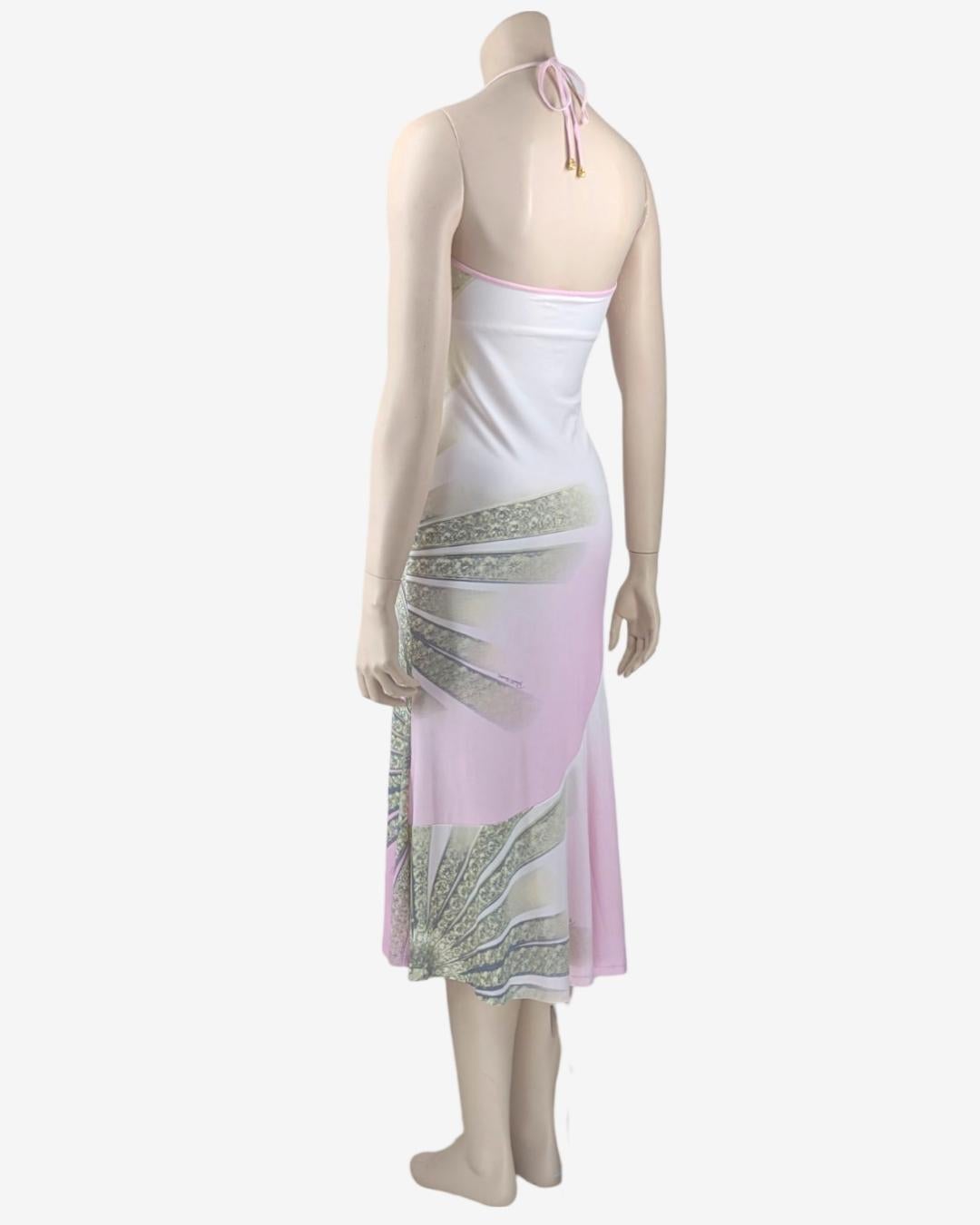 Women's Roberto Cavalli S/S 2000 Iconic Print Bodycon Maxi Dress For Sale