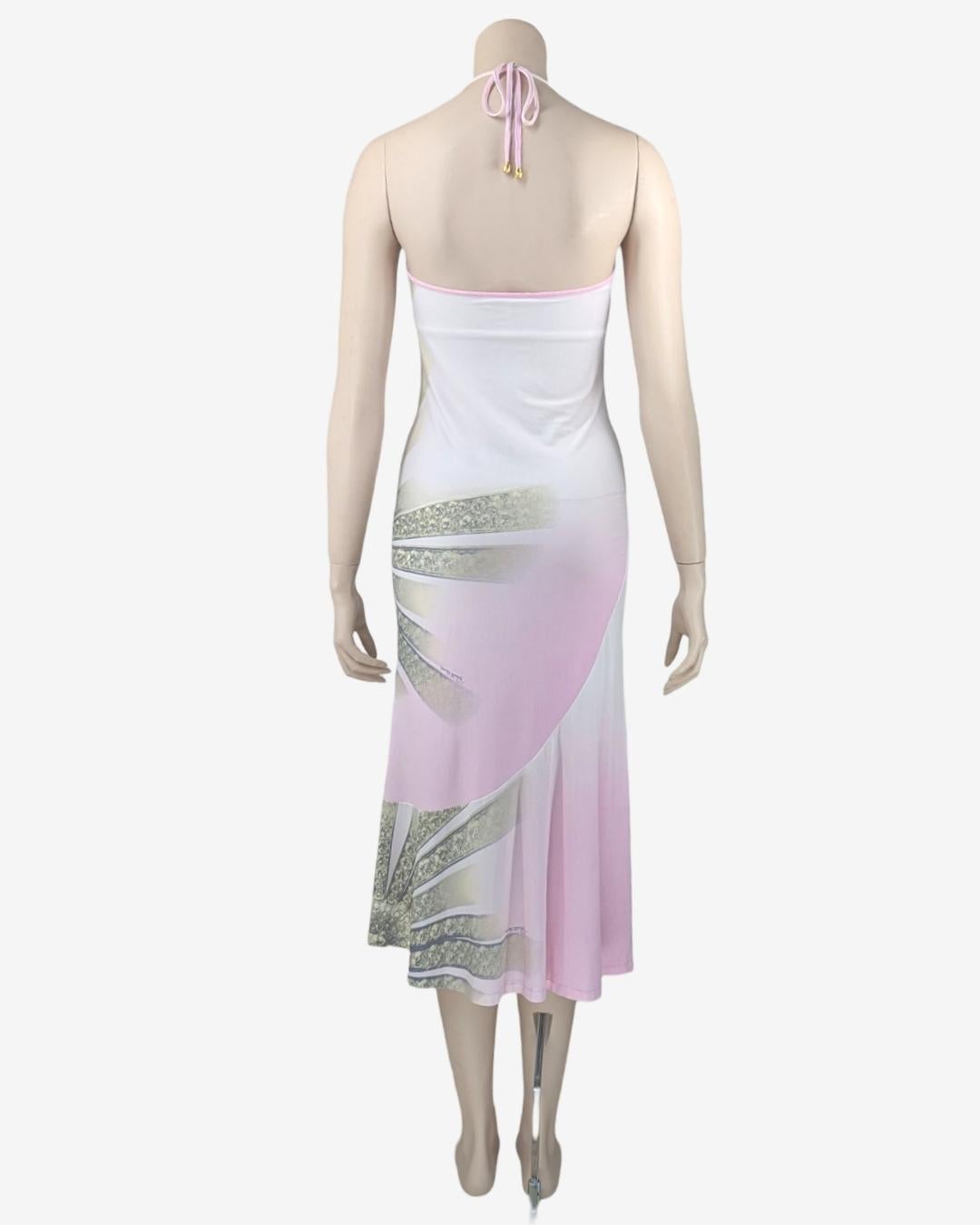 Roberto Cavalli S/S 2000 Iconic Print Bodycon Maxi Dress For Sale 1