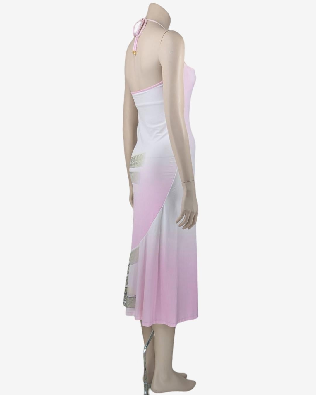 Roberto Cavalli S/S 2000 Iconic Print Bodycon Maxi Dress For Sale 2