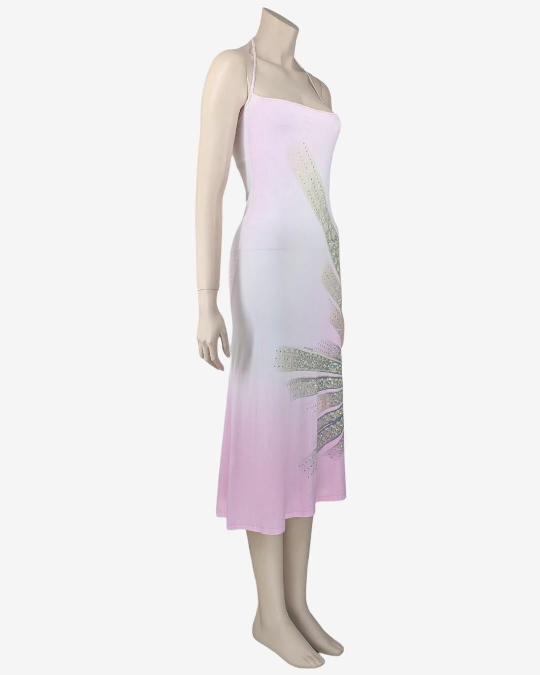 Roberto Cavalli S/S 2000 Iconic Print Bodycon Maxi Dress For Sale 3