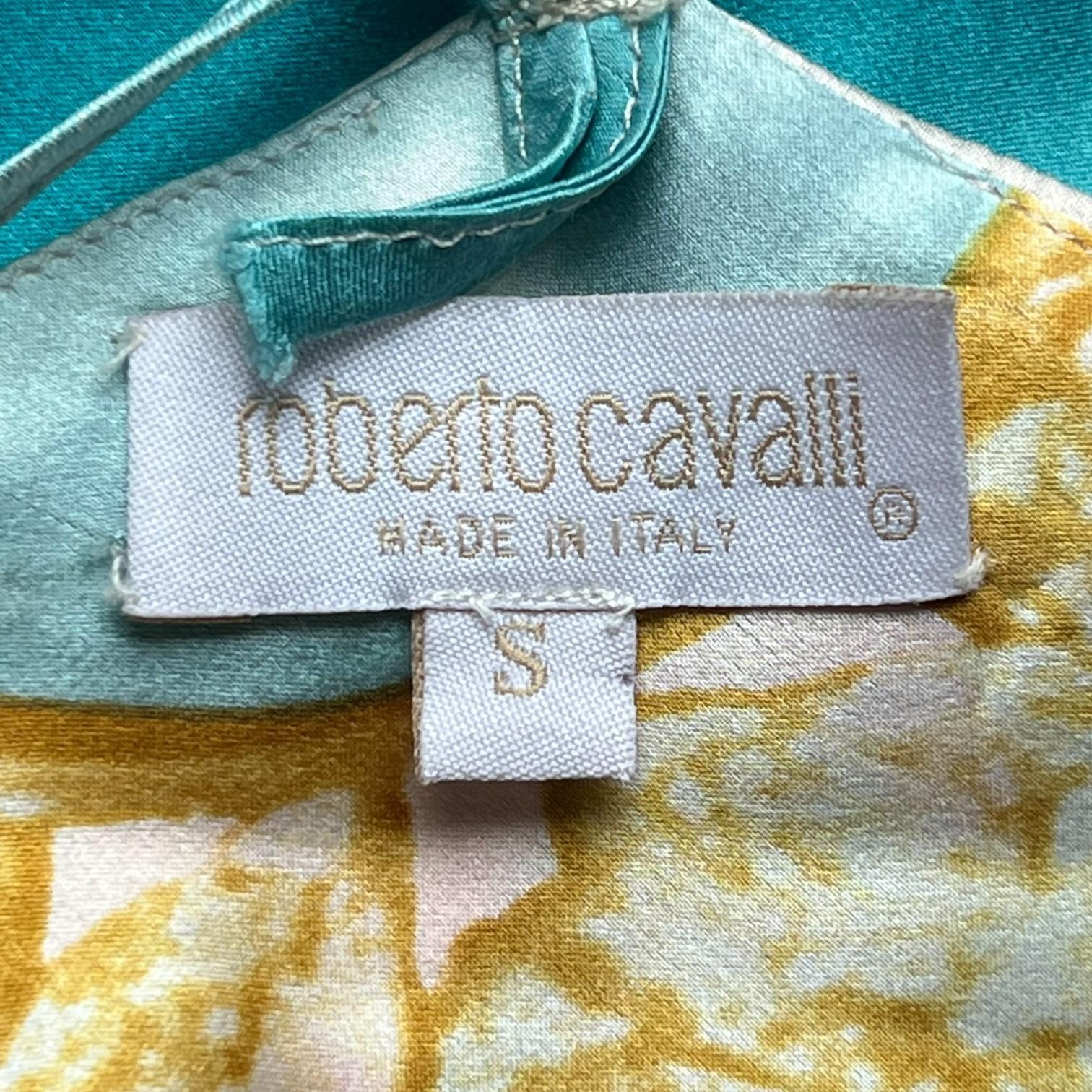 Roberto Cavalli S/S 2001 - Robe en soie imprimée des yeux d'Elizabeth Taylor Excellent état - En vente à PARIS, FR