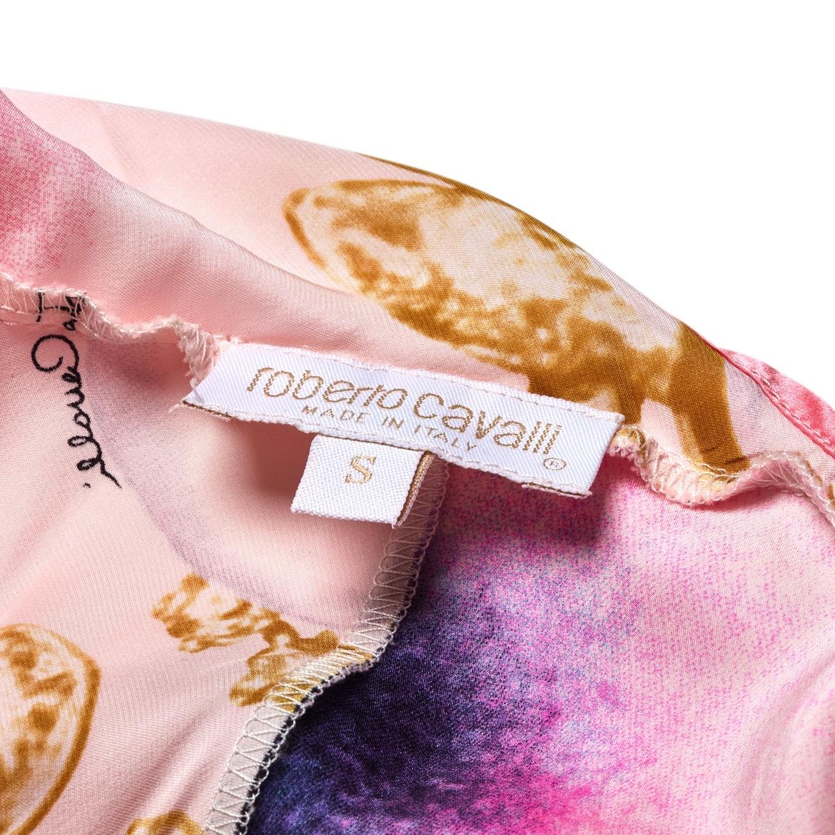 Roberto Cavalli S/S 2001 - Robe en soie avec yeux d'Elizabeth Taylor en vente 3