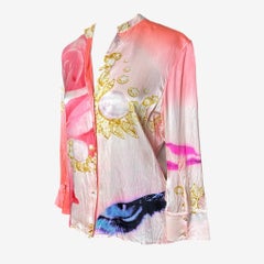 Roberto Cavalli S/S 2001 Liz Eye Print Silk Blouse