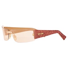 Roberto Cavalli S/S 2001 rimless leather sunglasses