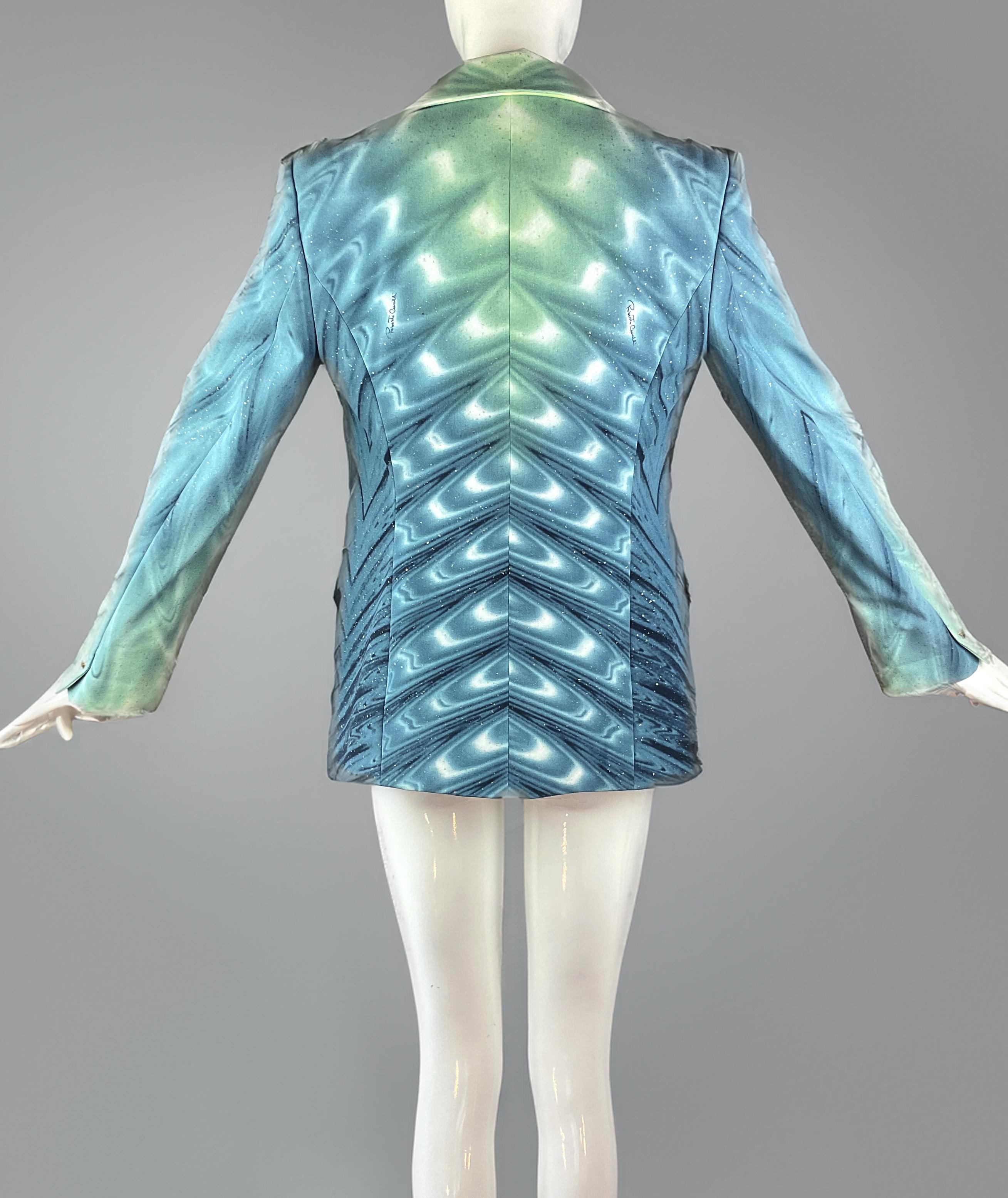 Veste de défilé Roberto Cavalli S/S 2001 avec chaîne en métal doré - Pièce d'archive non portée Pour femmes en vente