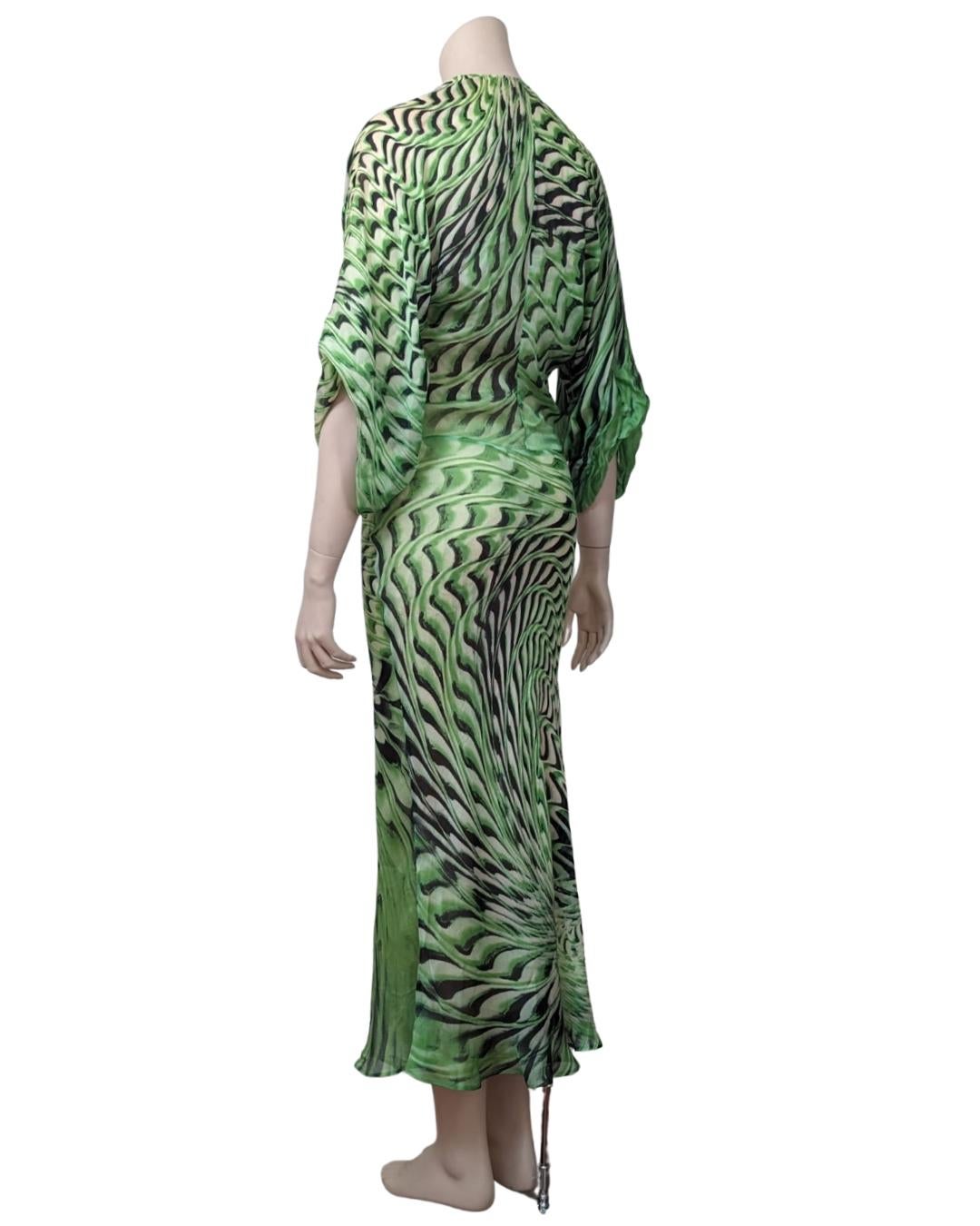 Roberto Cavalli S/S 2001 Runway Silk Dress In Good Condition For Sale In GOUVIEUX, FR