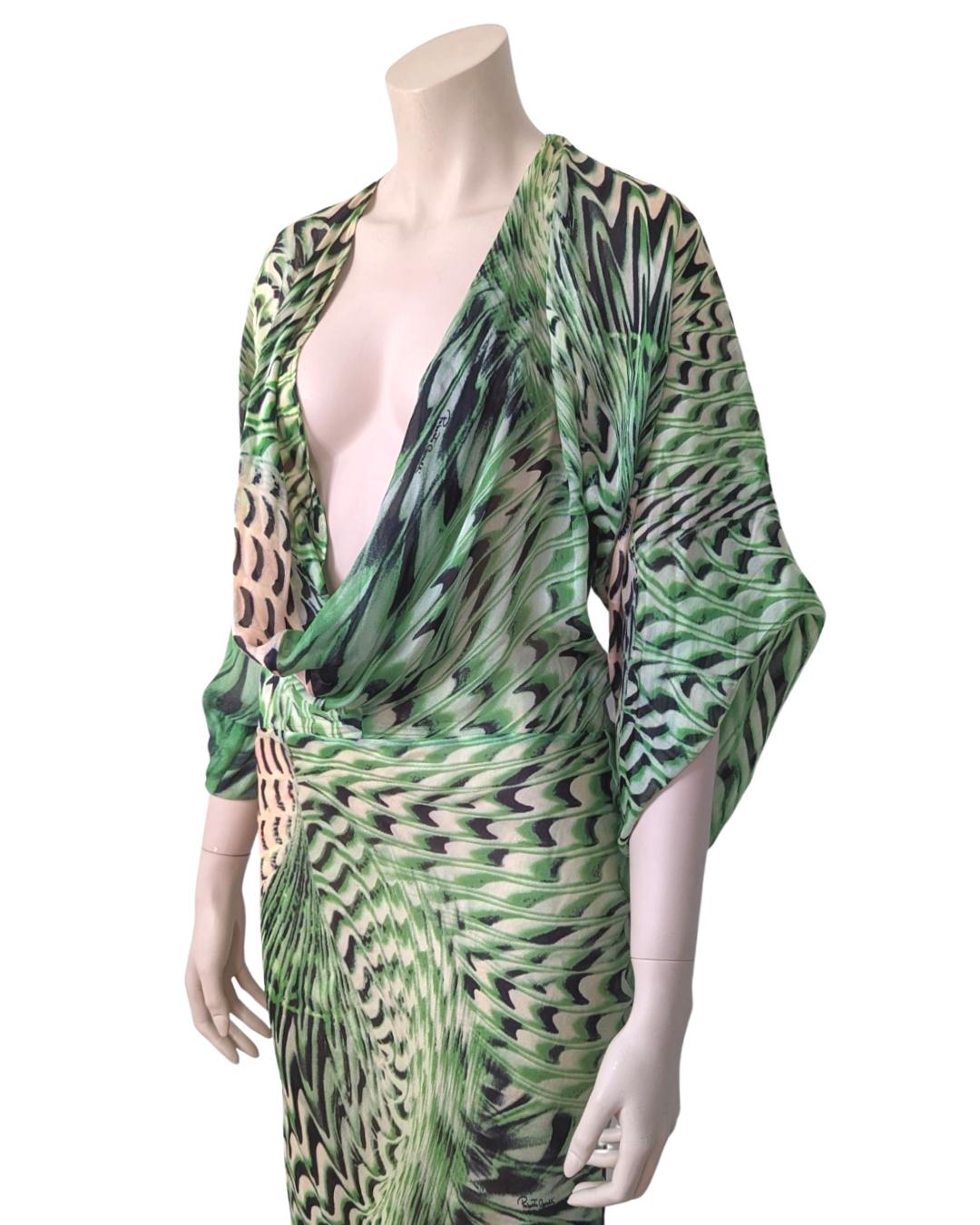 Women's Roberto Cavalli S/S 2001 Runway Silk Dress For Sale