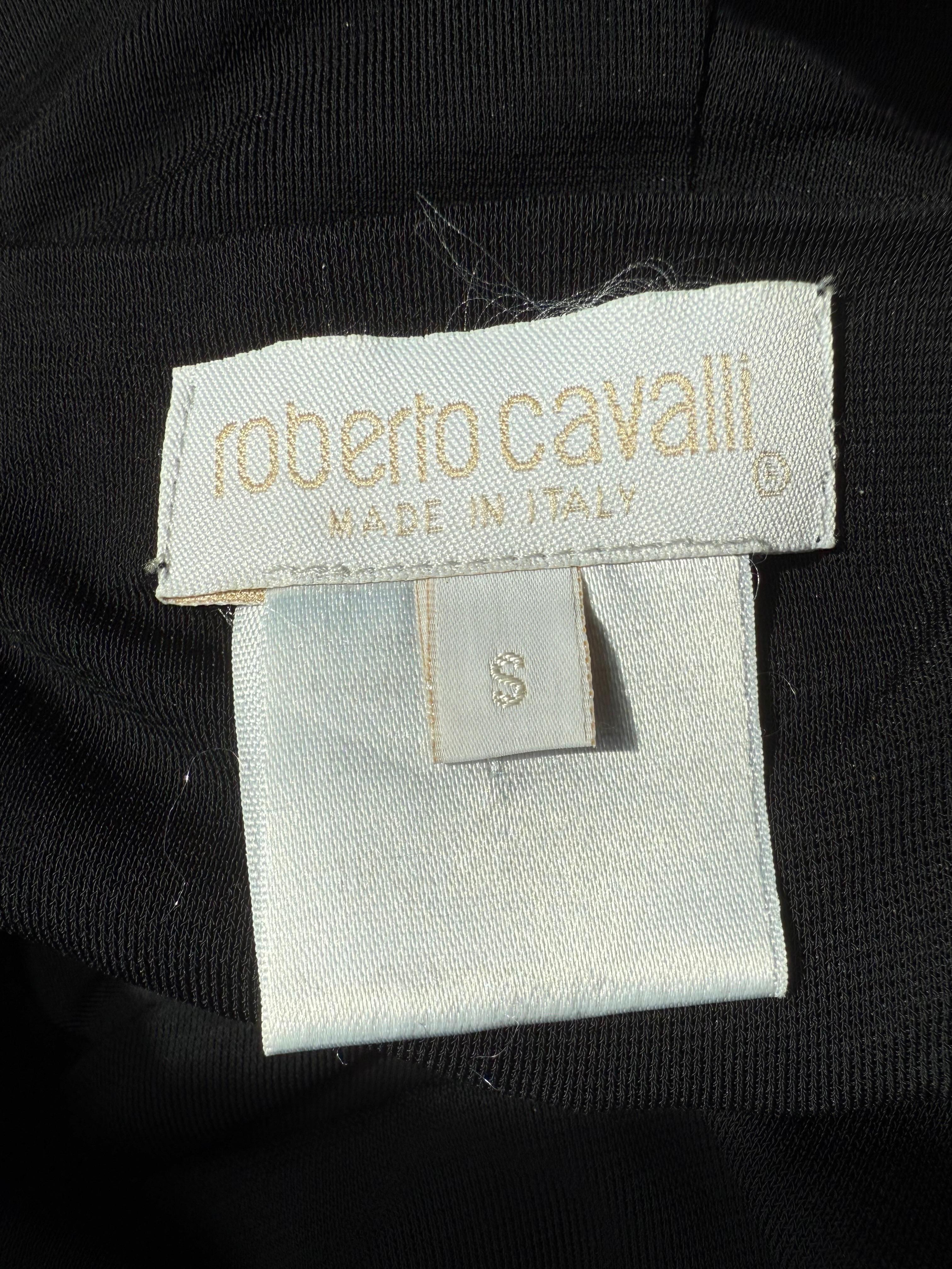Roberto Cavalli F/S 2002 Laufsteg Schwarzes Abendkleid mit tiefem Ausschnitt und Ausschnitt und tiefem Ausschnitt im Angebot 15