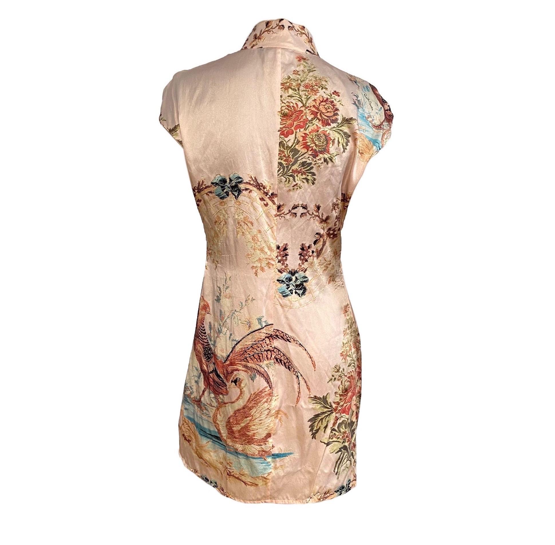 roberto cavalli cheongsam dress