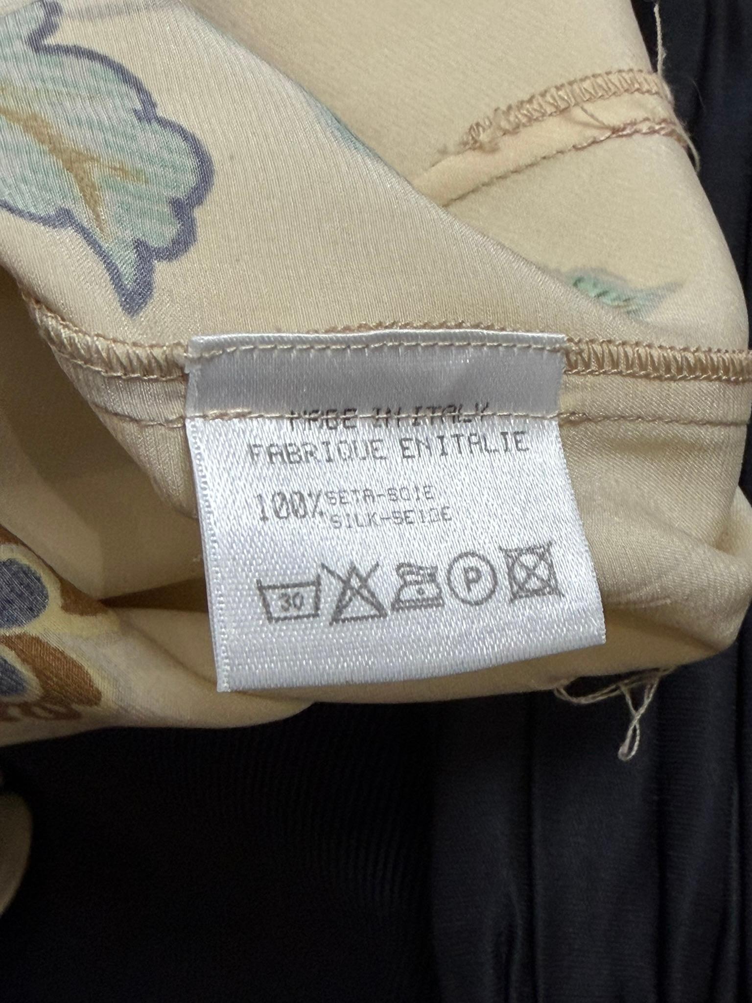 Roberto Cavalli S/S 2003 Cheongsam Chinoiserie Jaune Mini robe en soie en vente 8