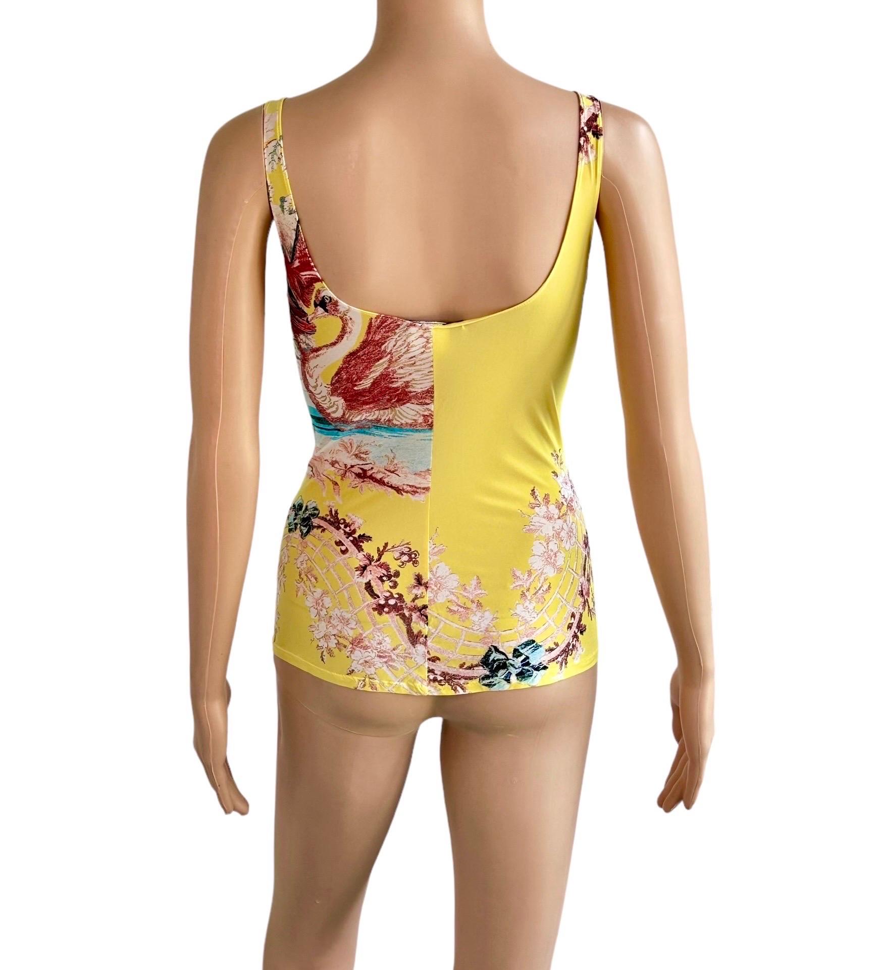 Roberto Cavalli S/S 2003 Chinoiserie Bustier Corset Blouse Tank Top 5
