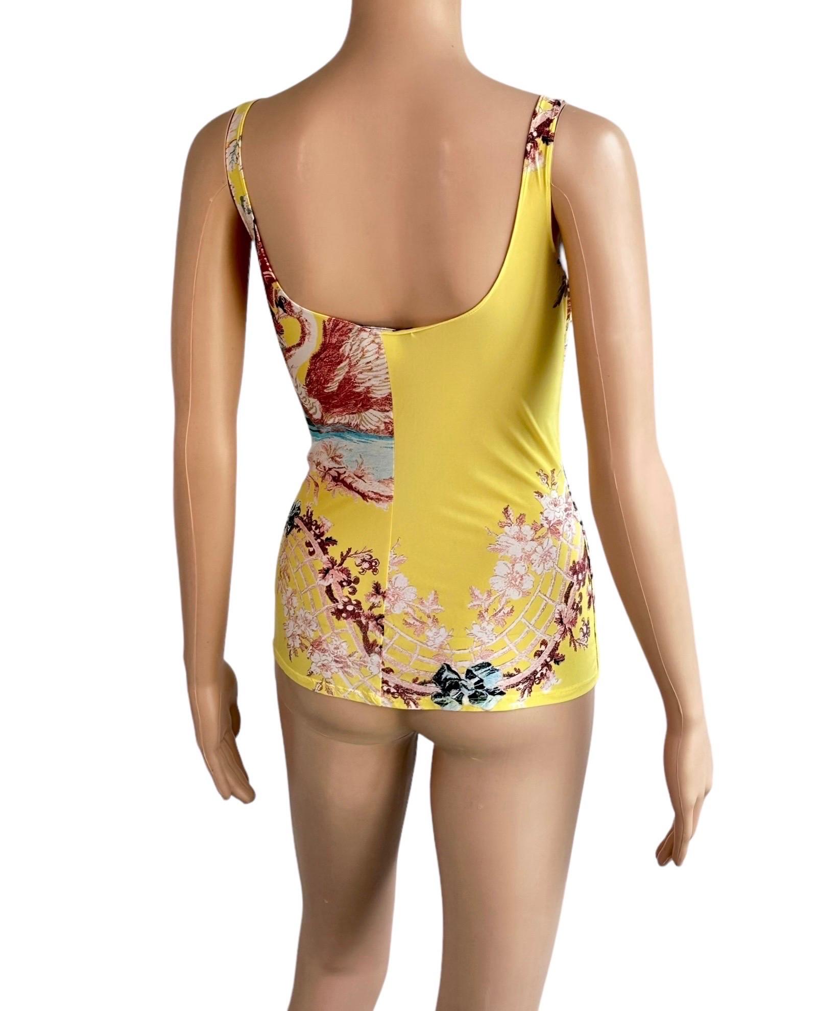 Roberto Cavalli S/S 2003 Chinoiserie Bustier Corset Blouse Tank Top 6