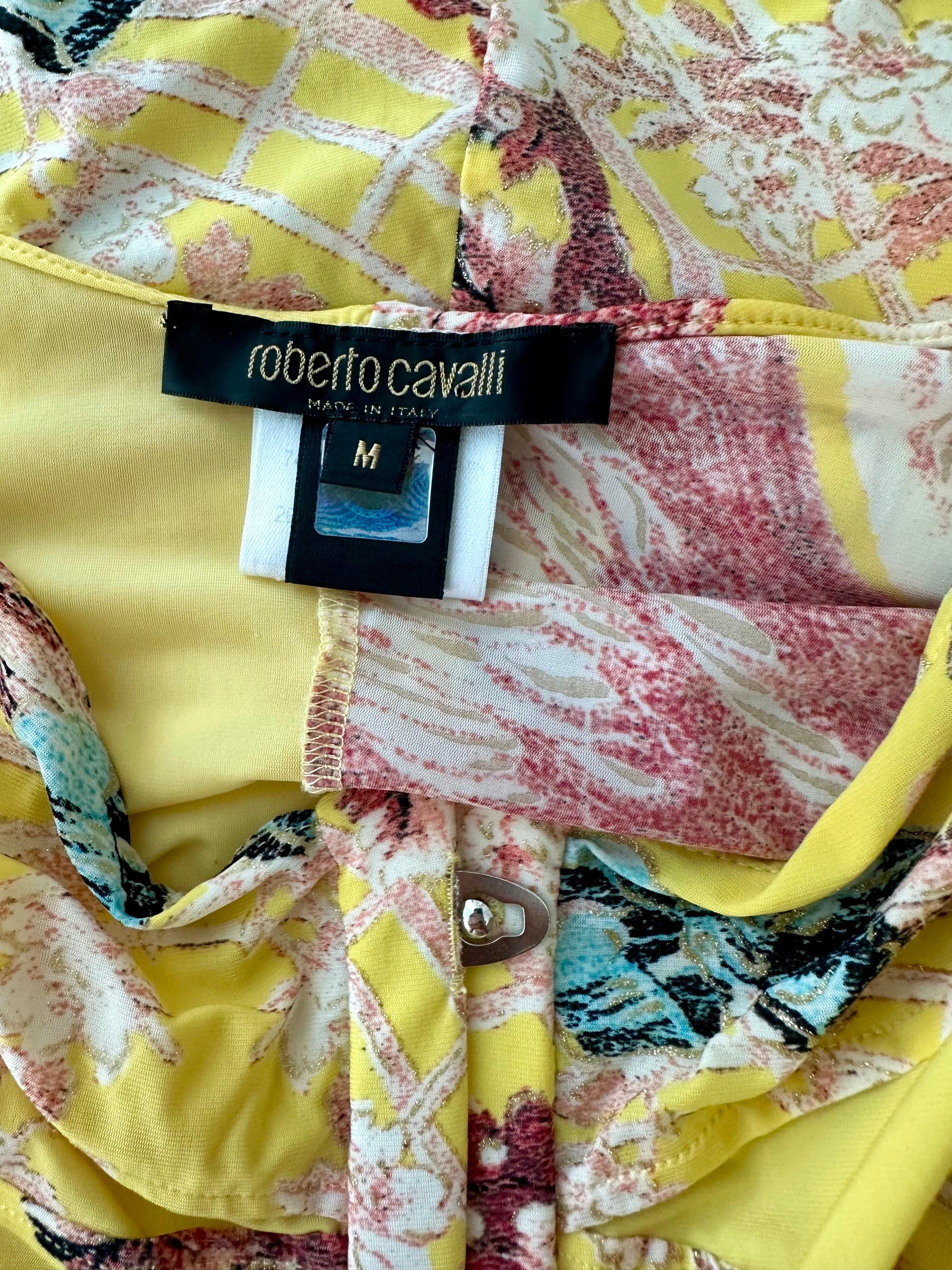 Roberto Cavalli S/S 2003 Chinoiserie Bustier Corset Blouse Tank Top 10