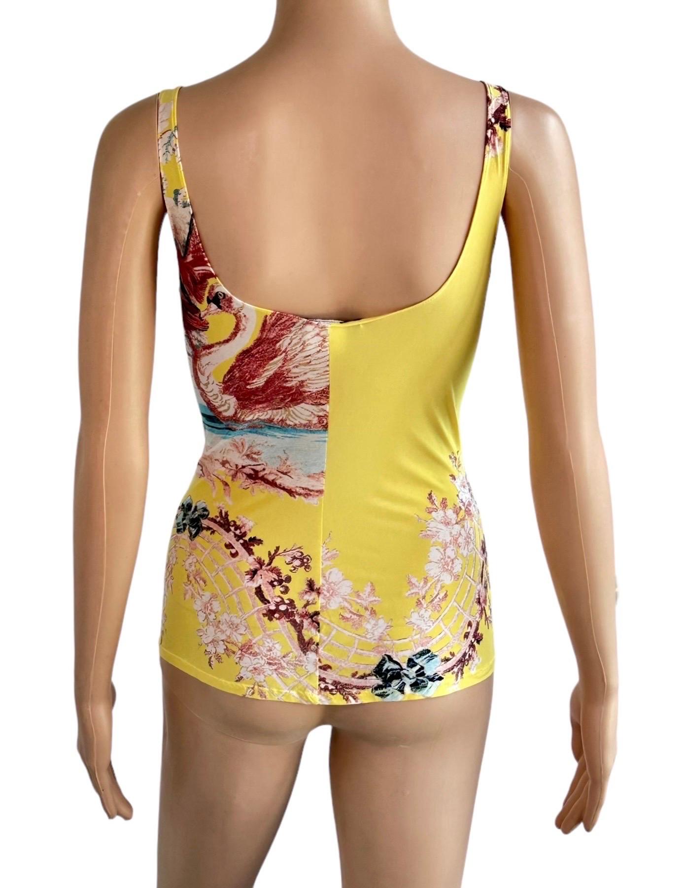 Roberto Cavalli S/S 2003 Chinoiserie Bustier Corset Blouse Tank Top 3
