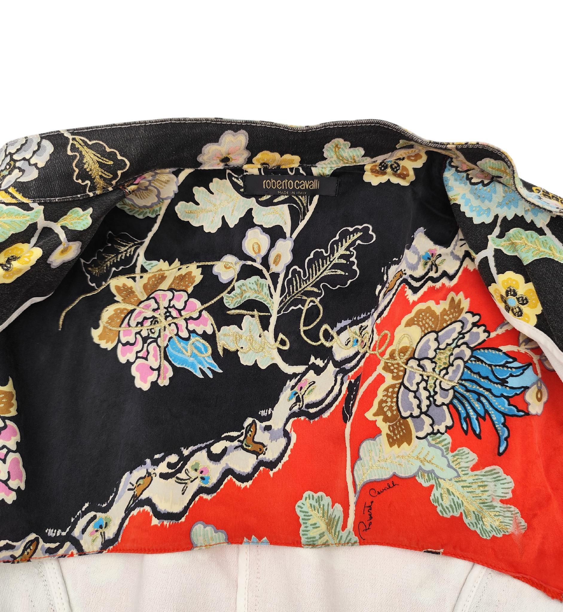 Roberto Cavalli S/S 2003 Chinoiserie jacket and pants set 7