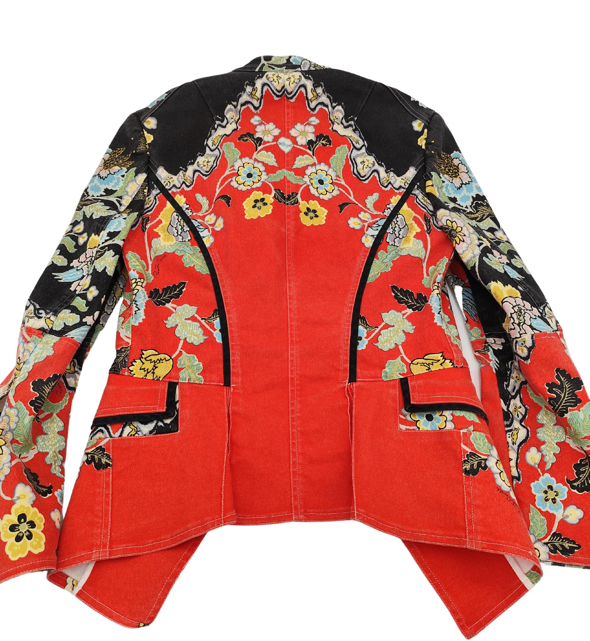 Roberto Cavalli S/S 2003 Chinoiserie jacket and pants set 2