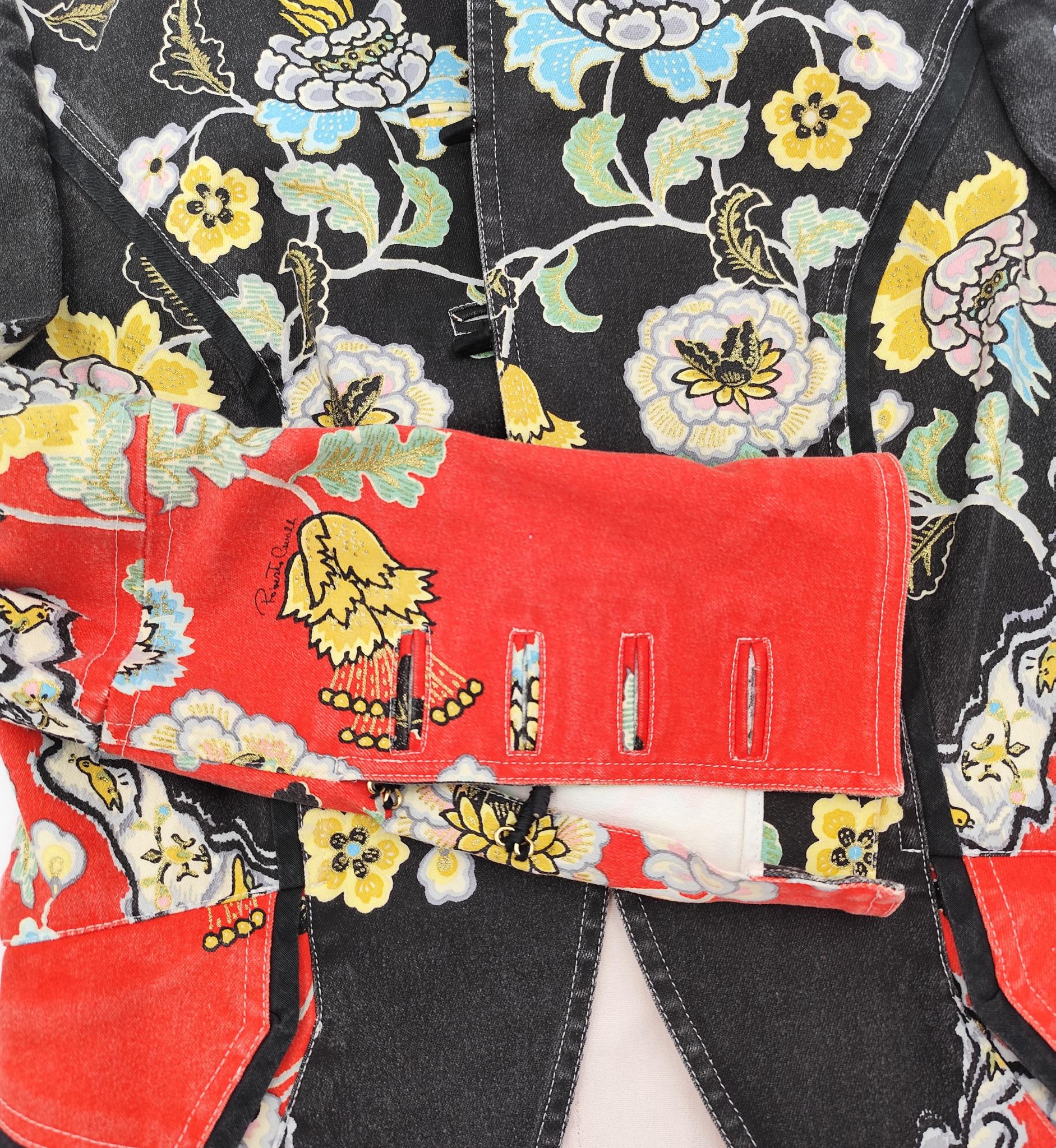 Roberto Cavalli S/S 2003 Chinoiserie jacket and pants set 3