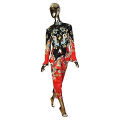 Roberto Cavalli S/S 2003 Chinoiserie jacket and pants set