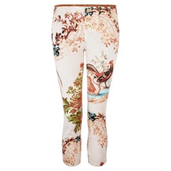 Roberto Cavalli S/S 2003 Chinoiserie Pheasant Floral Capri Pants