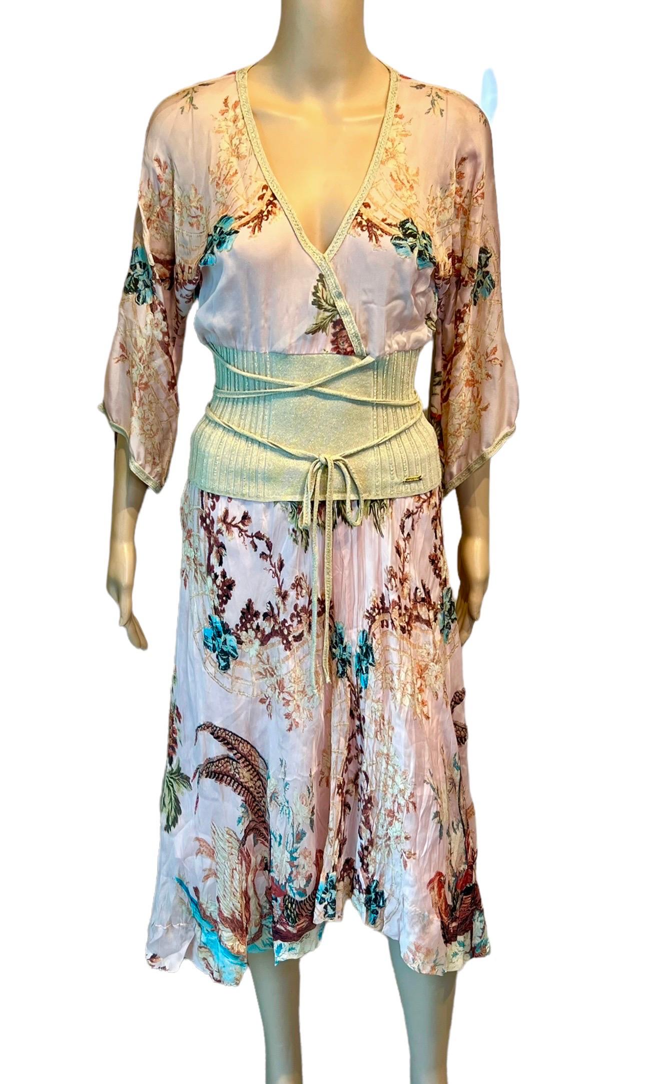 Roberto Cavalli S/S 2003 Chinoiserie Print Blouse Top and Midi Skirt 2 Piece Set Size S/M

Please note the skirt is size S and the top is size M.