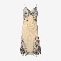 Roberto Cavalli S/S 2003 Chinoiserie Print Silk Slip Dress