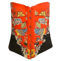 Roberto Cavalli S/S 2003 Floral Asian Print Corset