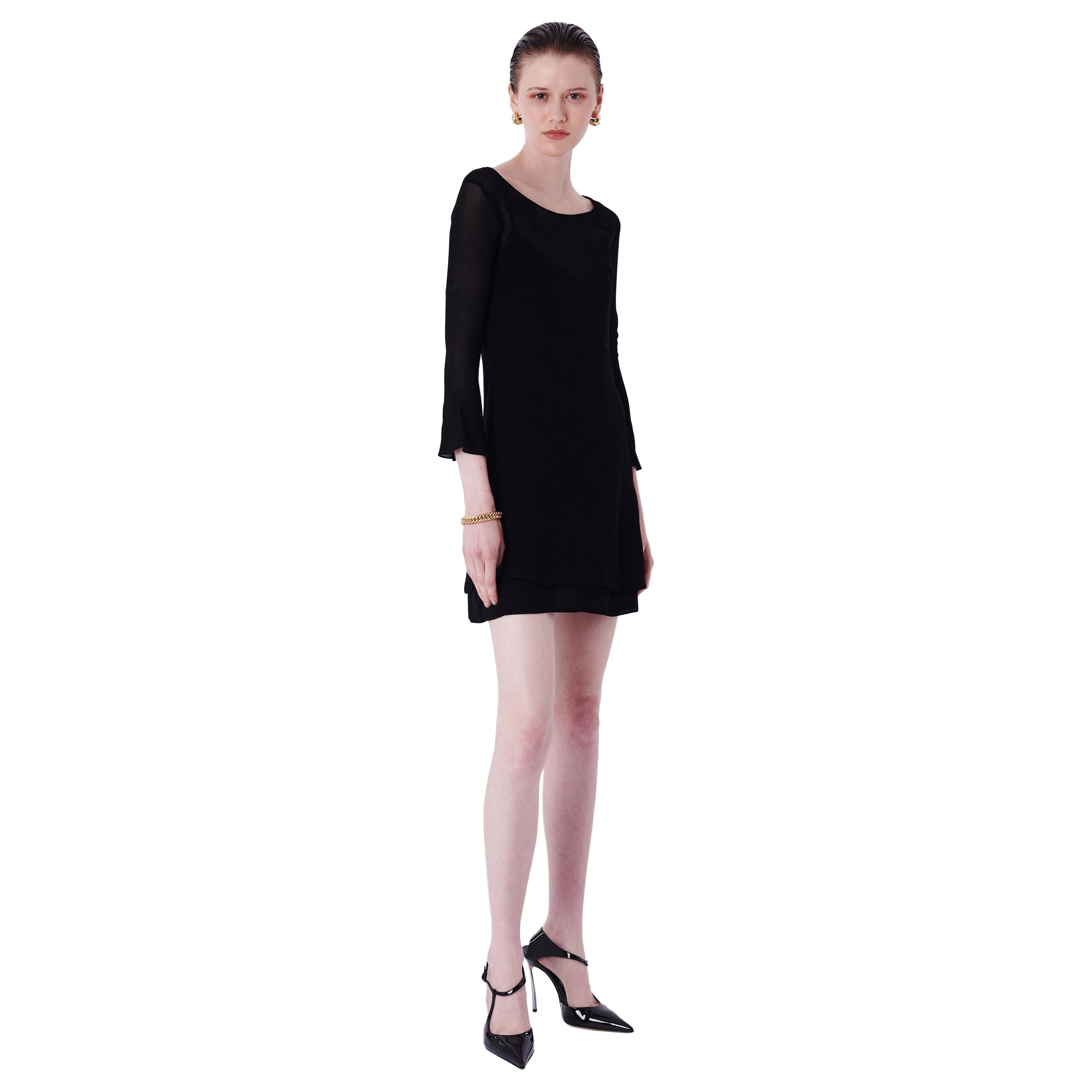 Roberto Cavalli F/S 2003 Laufsteg-Minikleid mit Chinoiserie-Druck im Angebot