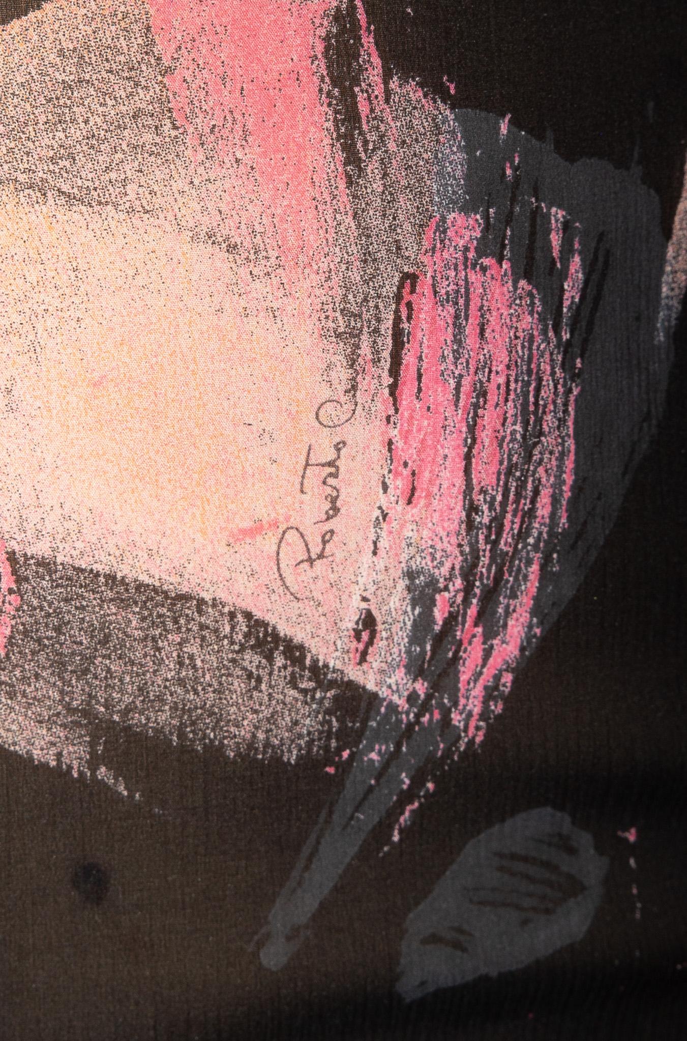 Roberto Cavalli S/S 2003 Laufsteg Blumendruck Seidenchiffon Metallic Plunge Kleid im Angebot 3