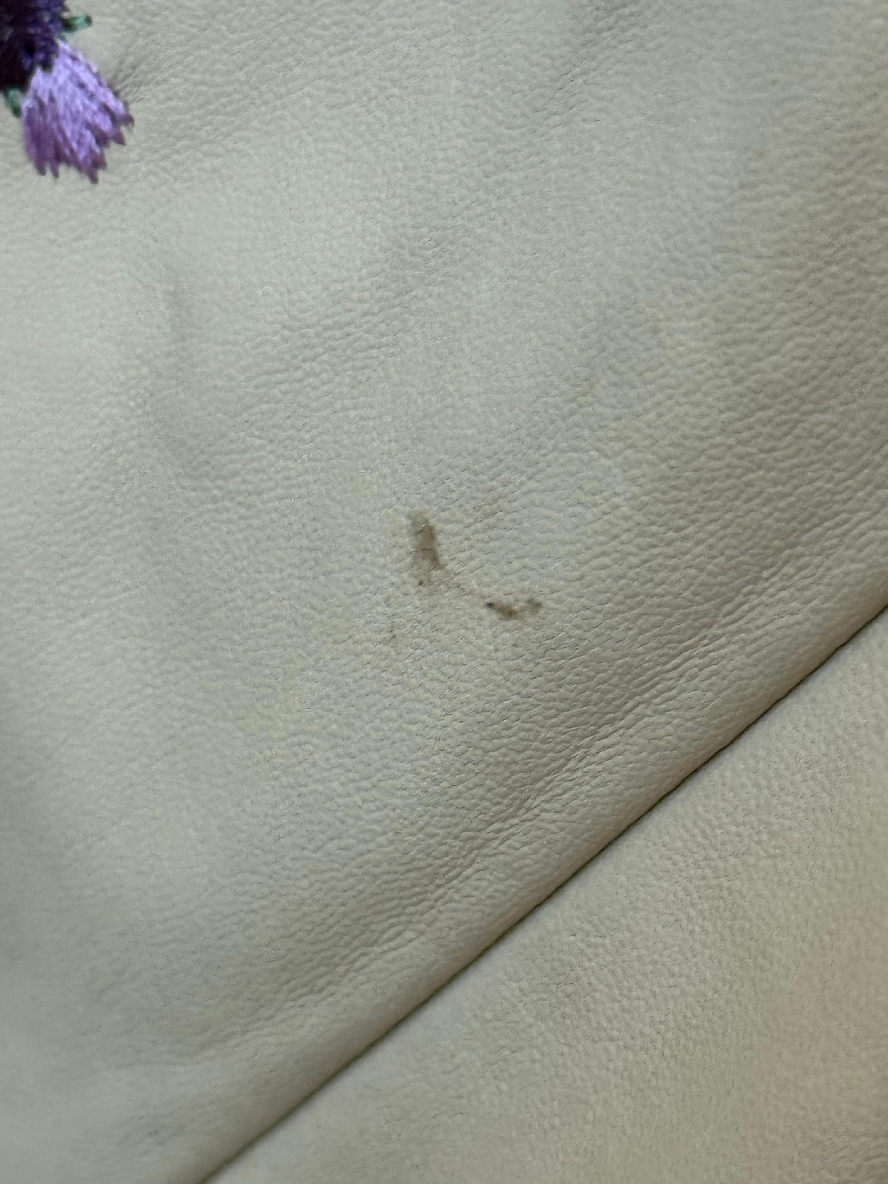 Roberto Cavalli S/S 2003 Laufsteg Leder bestickte florale Zug Jacke Mantel im Angebot 15