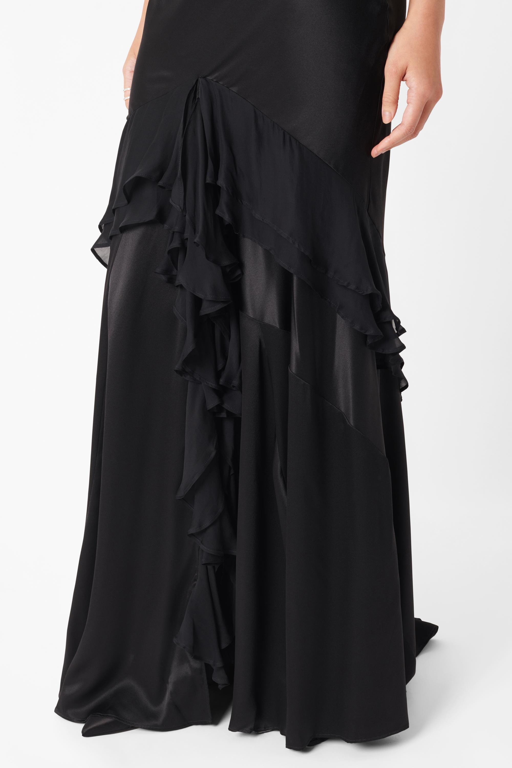 Nero Roberto Cavalli P/E 2004 - Completo di seta nera in vendita