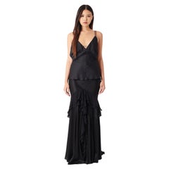 Roberto Cavalli F/S 2004 Schwarzes Co-ord-Set aus Seide