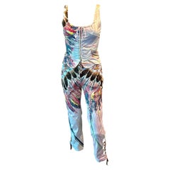 Roberto Cavalli S/S 2004 Bustier Corset Top & Pants Ensemble 2 Piece Set