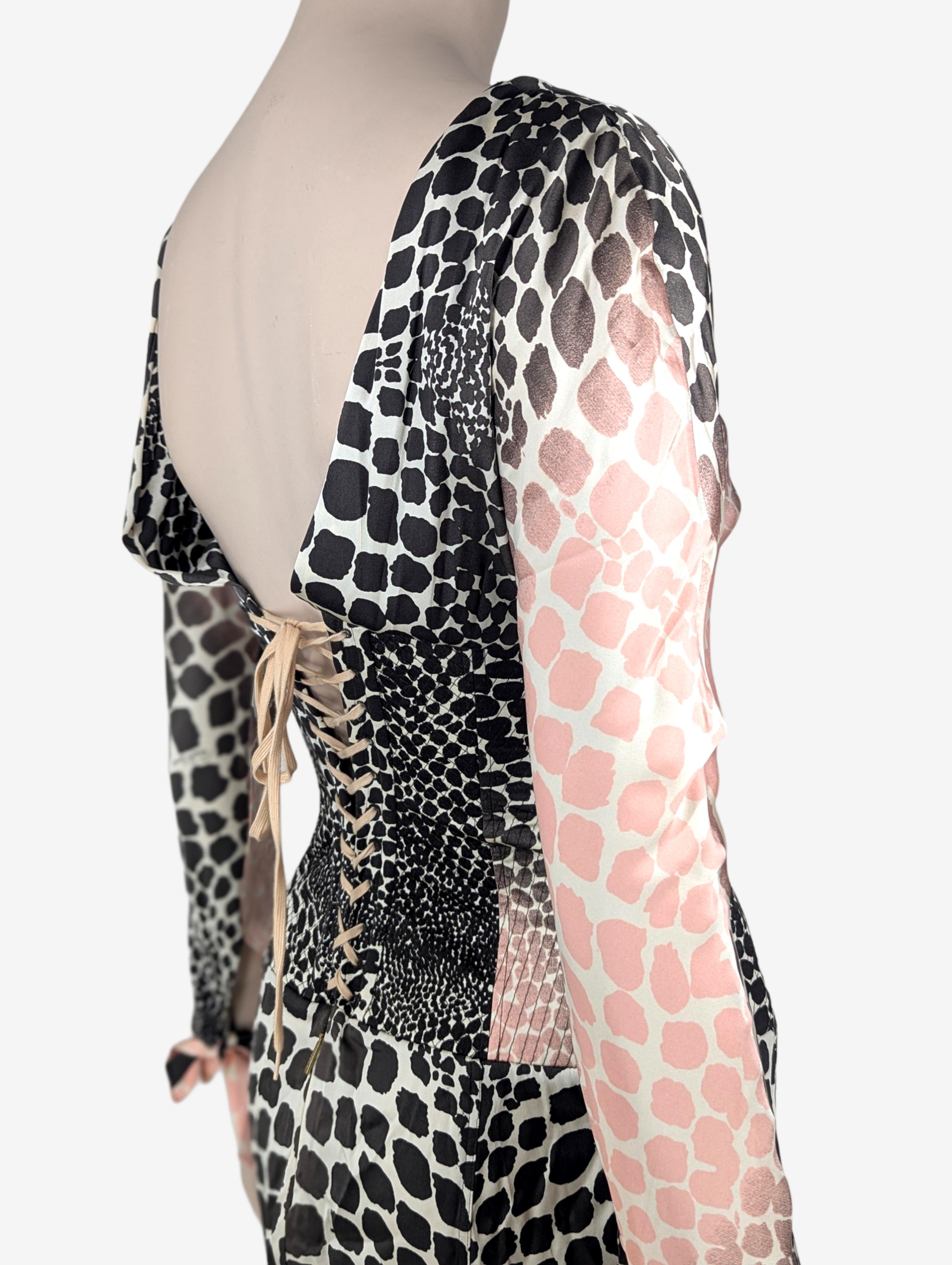 Roberto Cavalli S/S 2004 Collection Cheetah Print Silk Dress For Sale 5