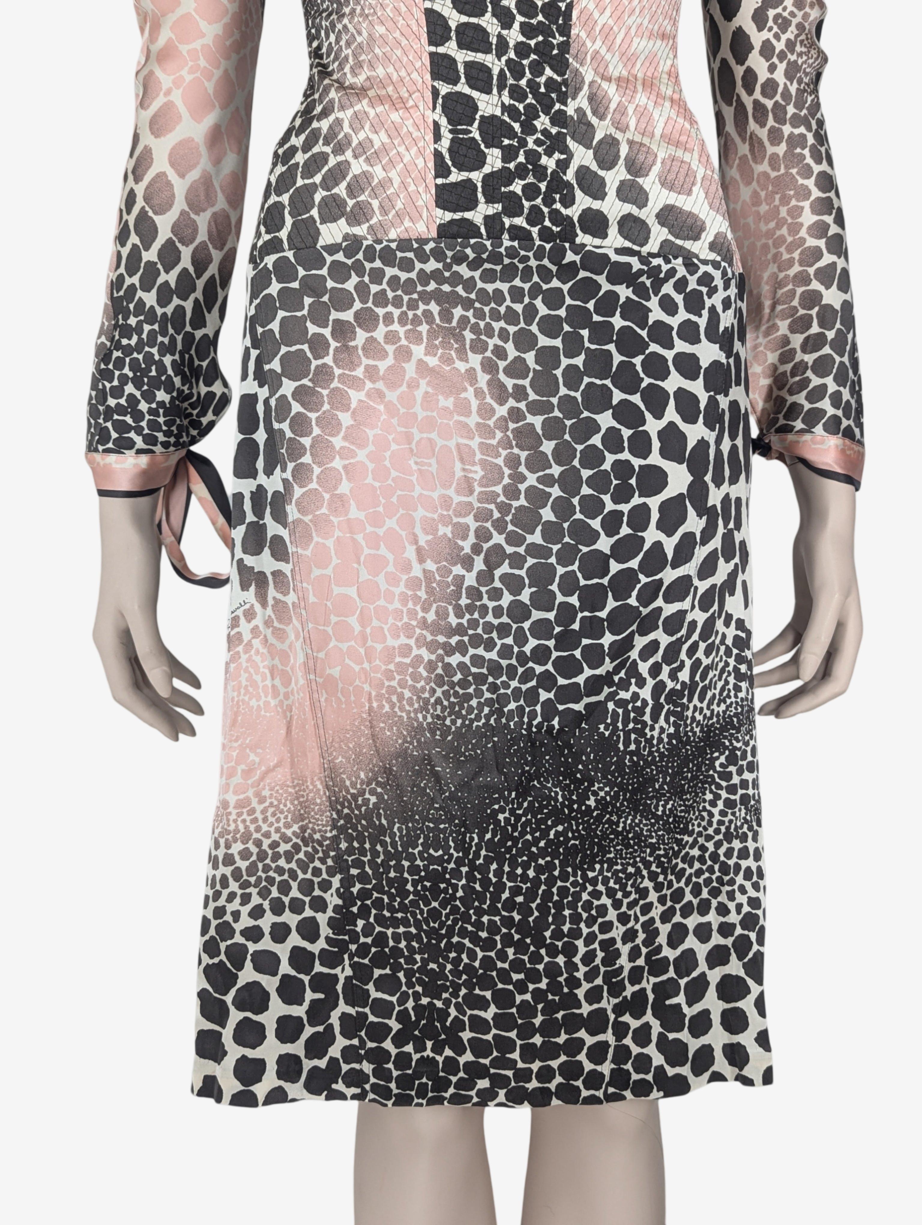 Women's Roberto Cavalli S/S 2004 Collection Cheetah Print Silk Dress For Sale