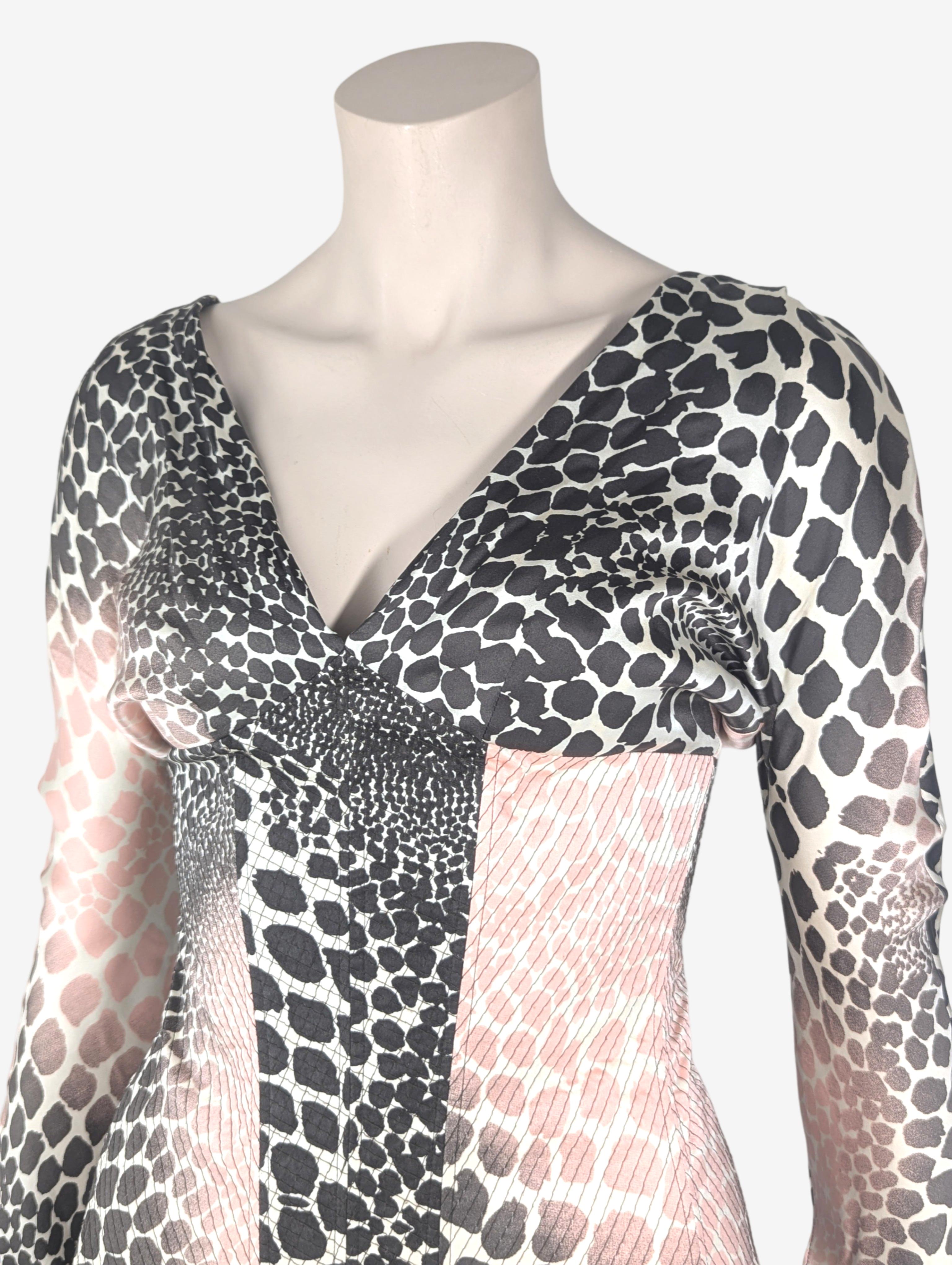Roberto Cavalli S/S 2004 Collection Cheetah Print Silk Dress For Sale 1