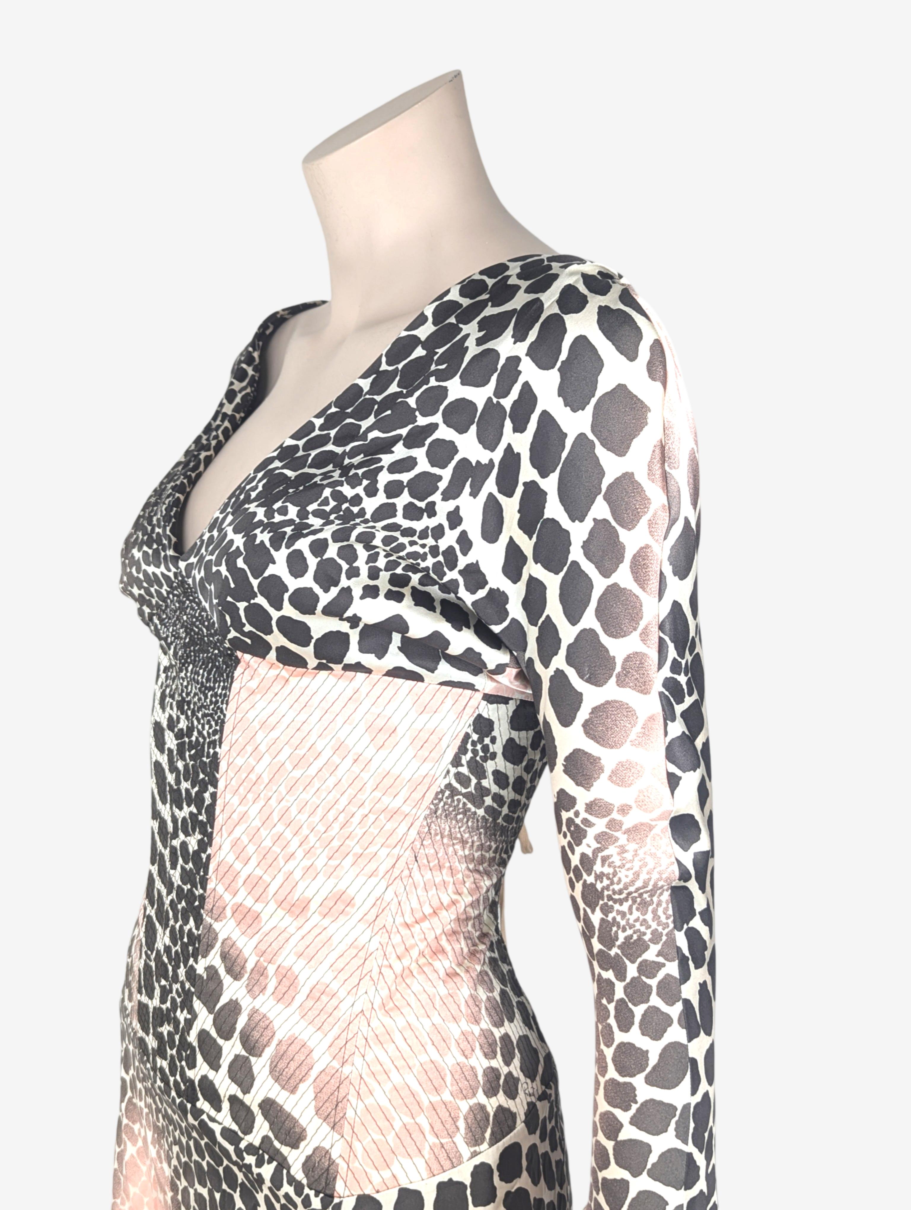 Roberto Cavalli S/S 2004 Collection Cheetah Print Silk Dress For Sale 4