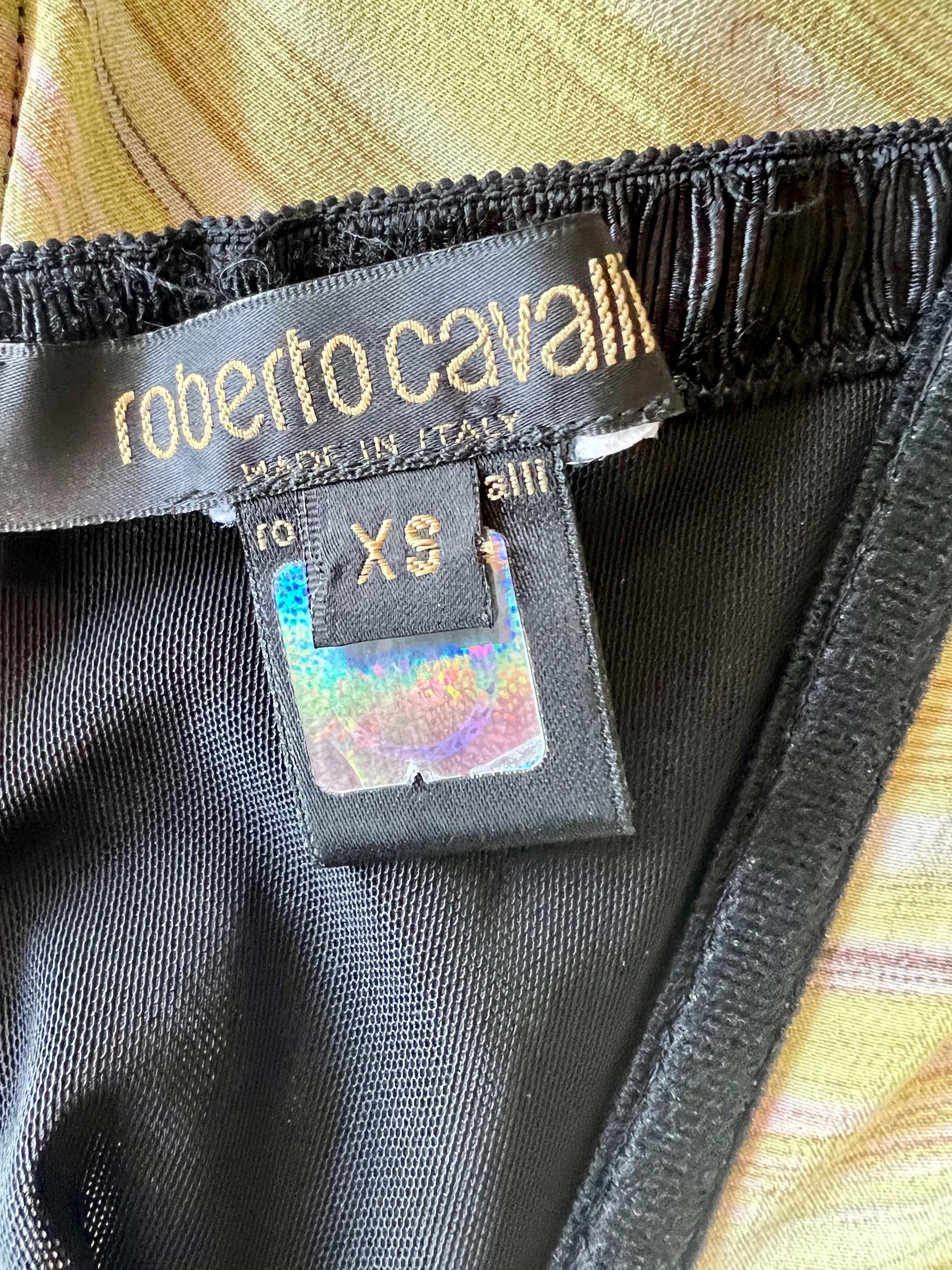Roberto Cavalli S/S 2004 Corset Lace Up Plunging Neckline Mini Dress 5